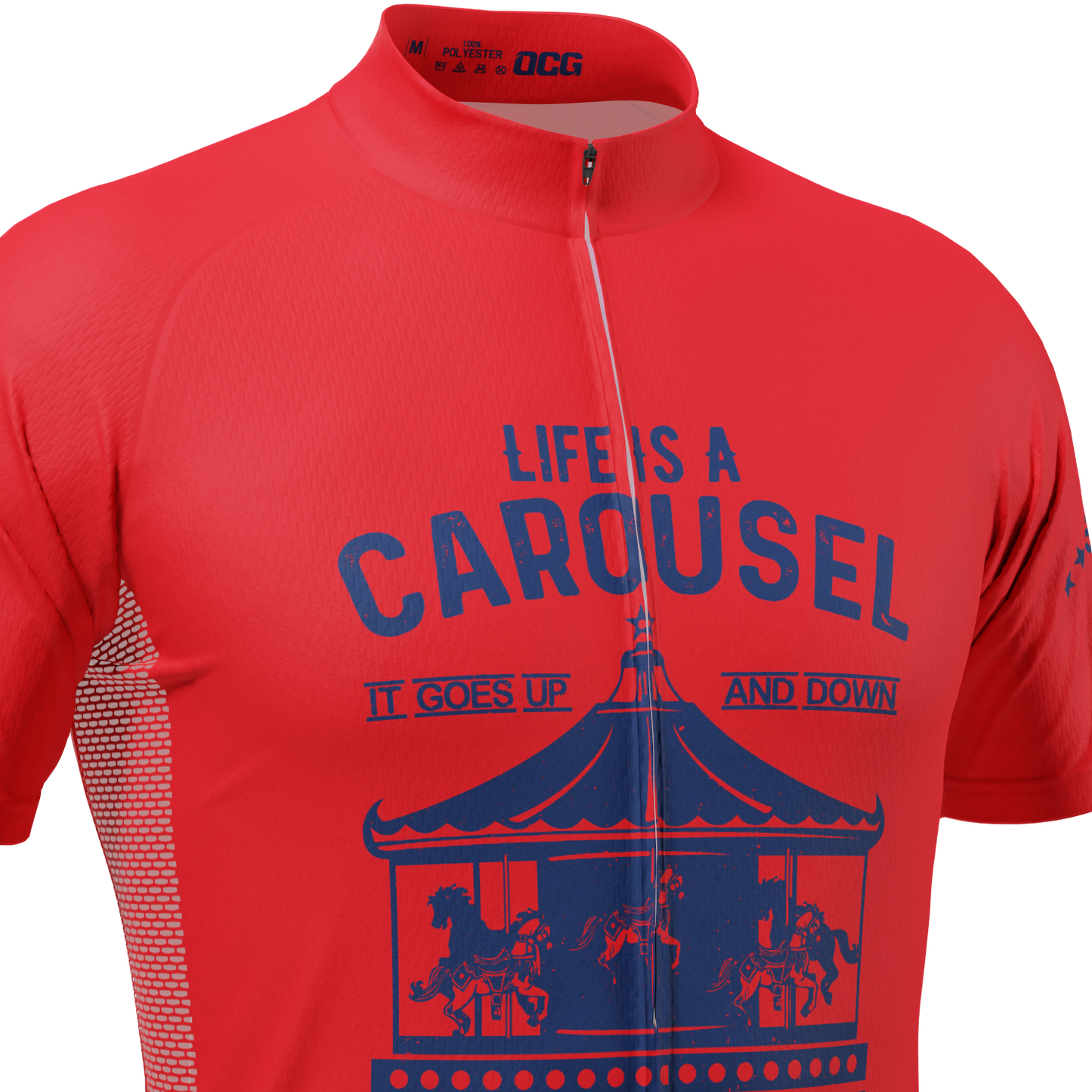 Men's Life Is Like A Carousel Short Sleeve Cycling Jersey