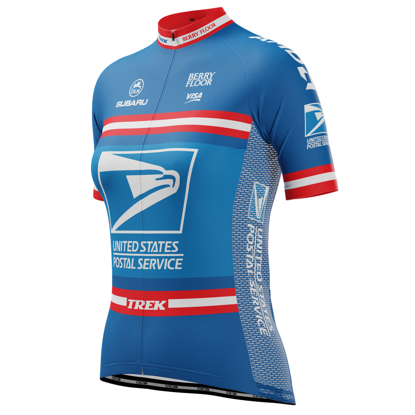 Women's Retro US Postal Short Sleeve Cycling Jersey