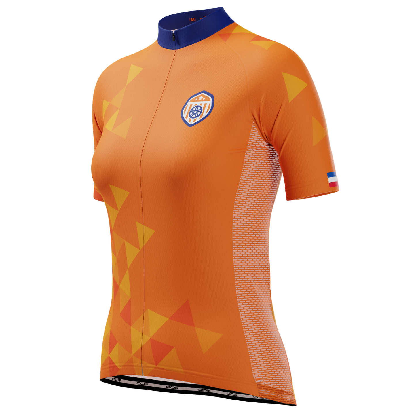 Women's Netherlands Soccer Short Sleeve Cycling Jersey