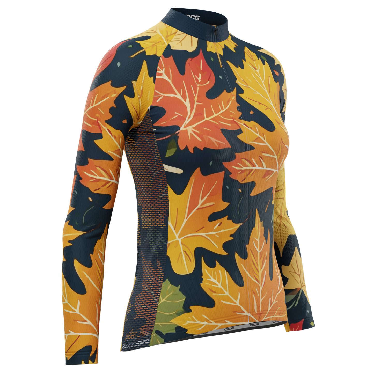 Women's Leaves in the Fall Long Sleeve Cycling Jersey