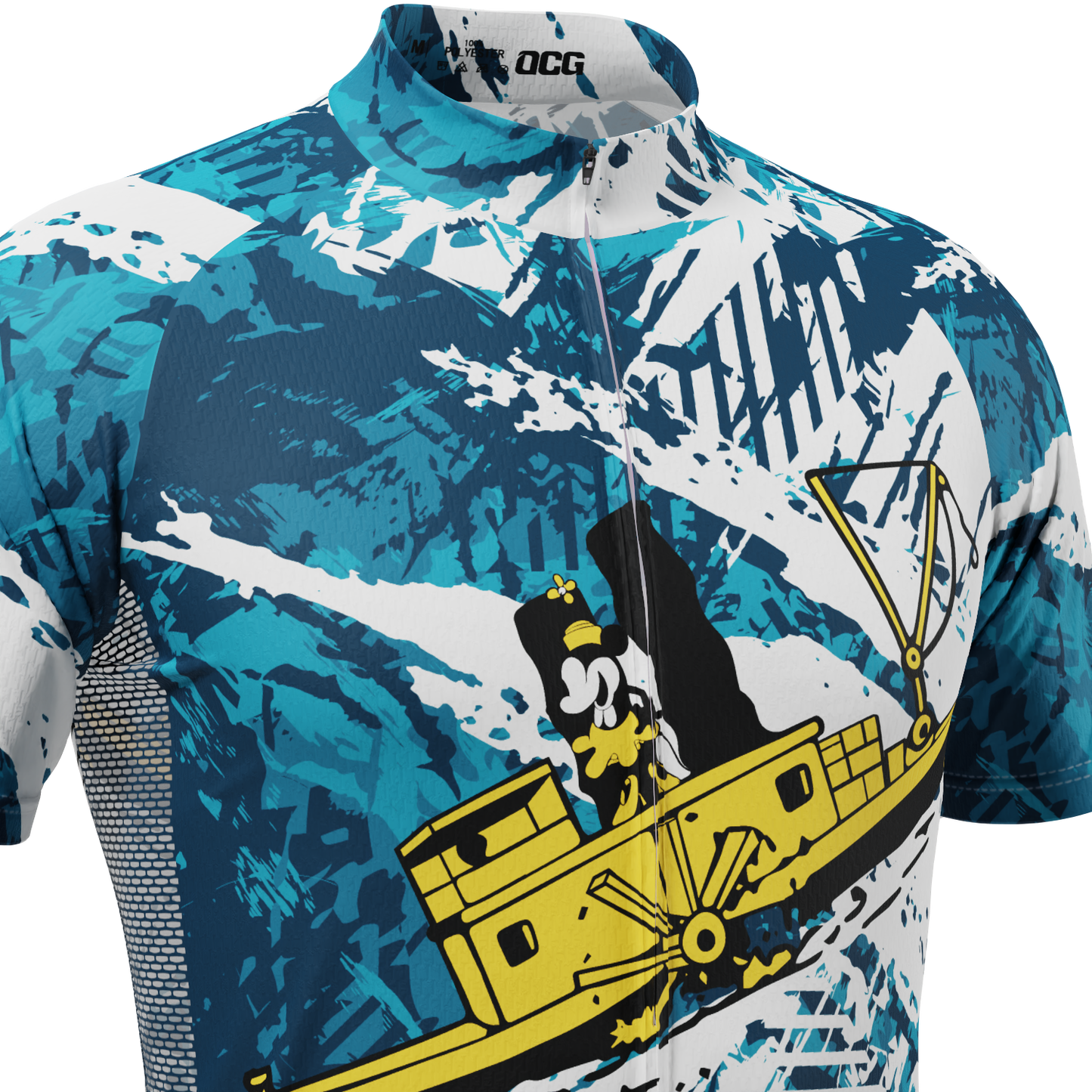 Men's Steamboat Willie in The Sea Short Sleeve Cycling Jersey
