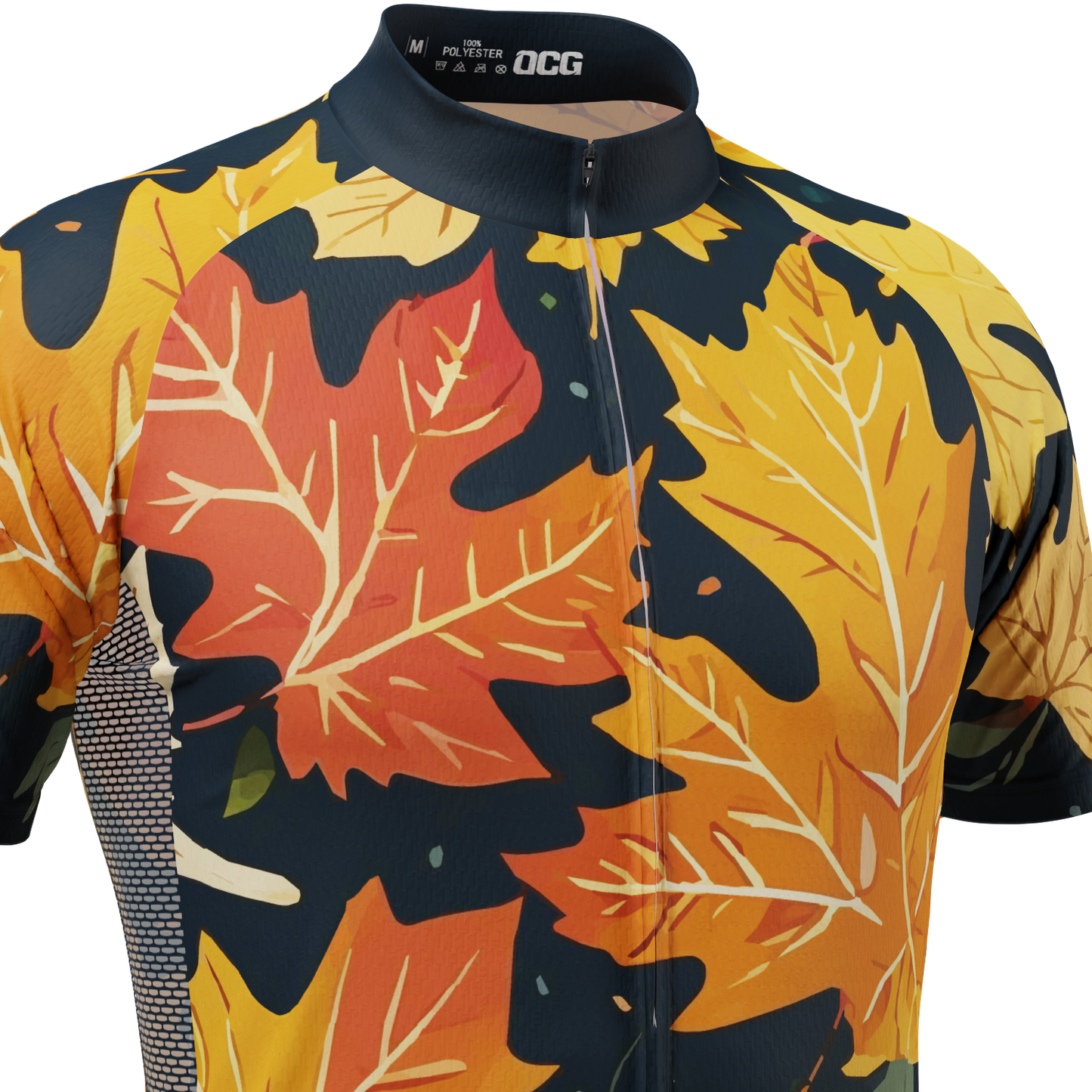 Men's Leaves in the Fall Short Sleeve Cycling Jersey