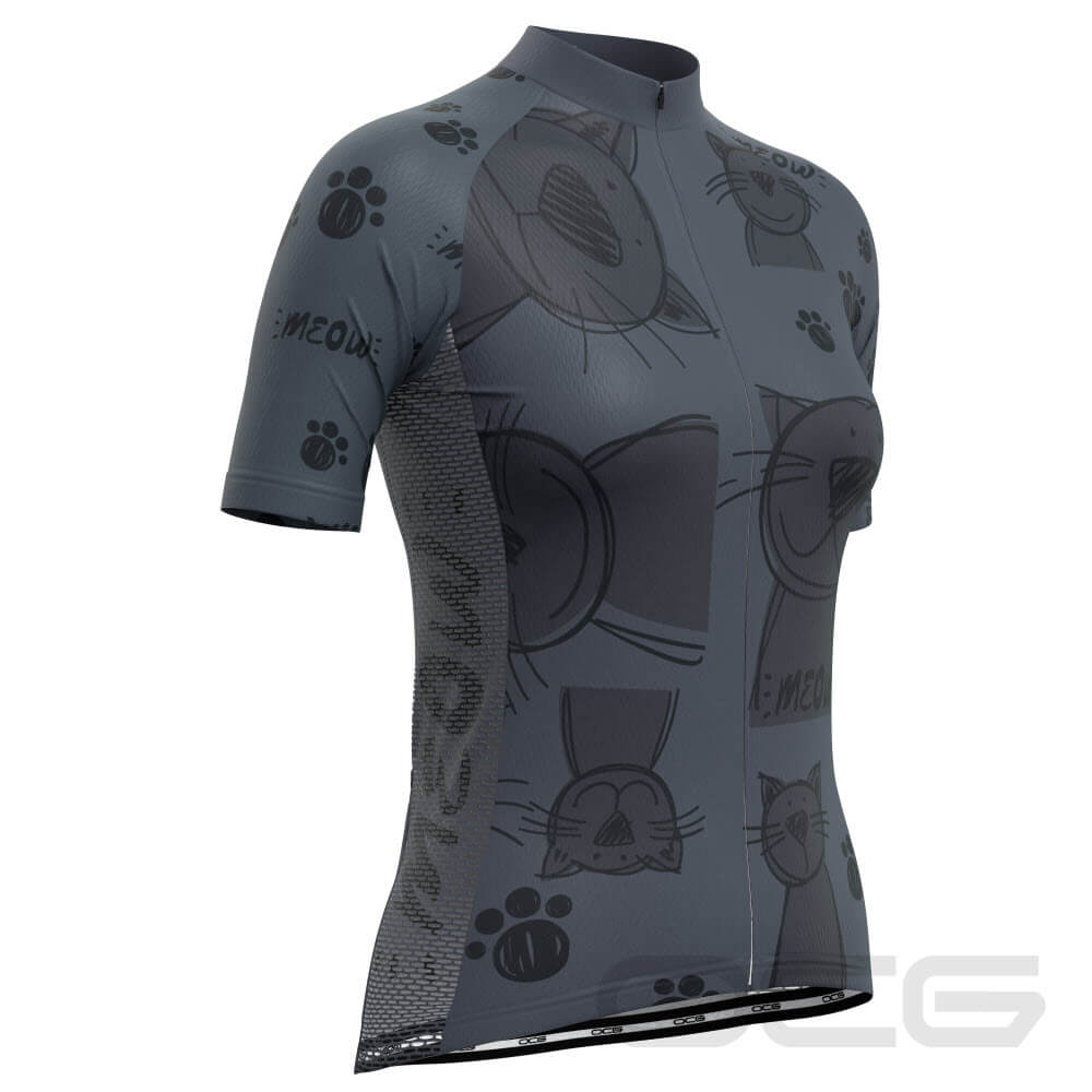 Women's Meow Cat Short Sleeve Cycling Jersey