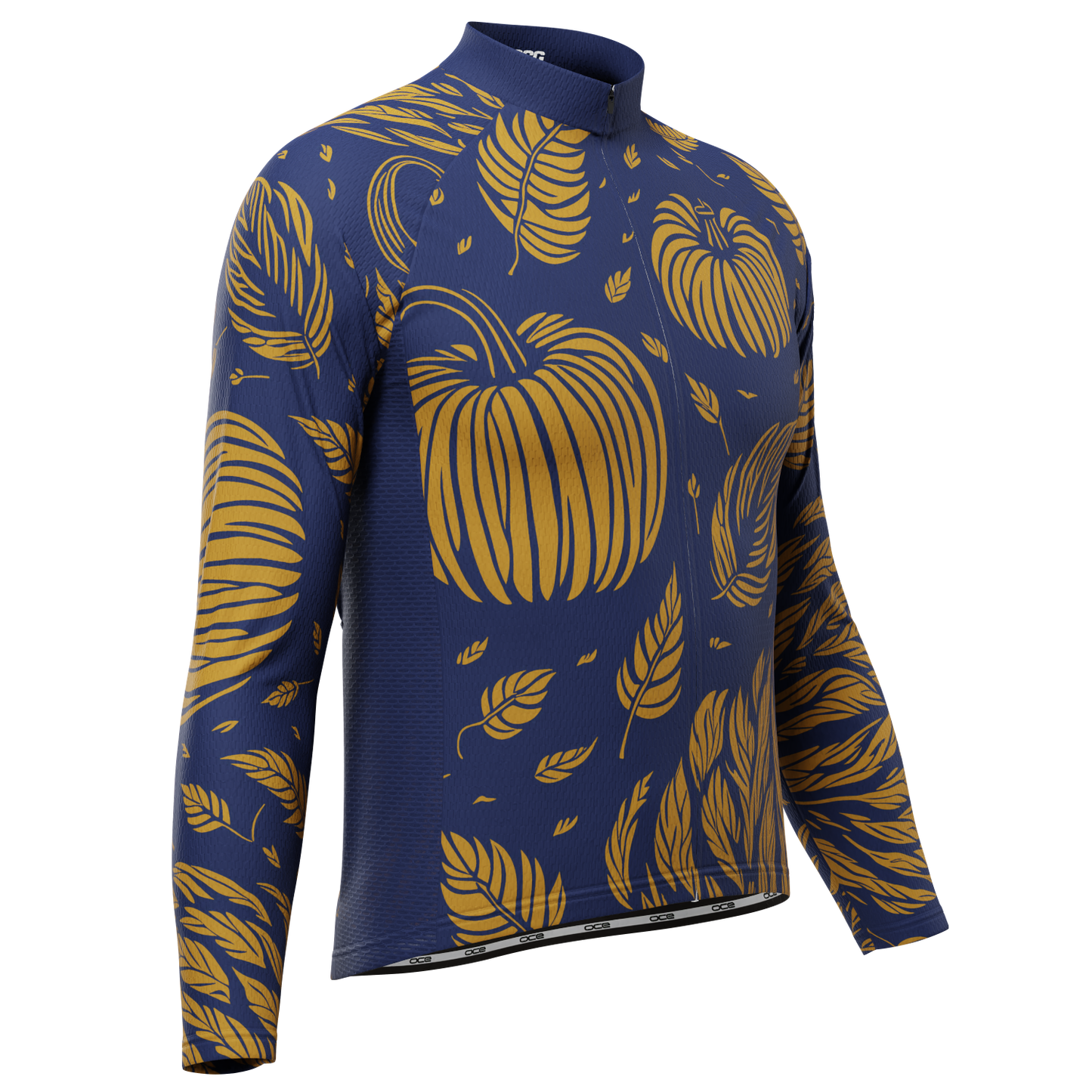 Men's Fall Pumpkins Long Sleeve Cycling Jersey