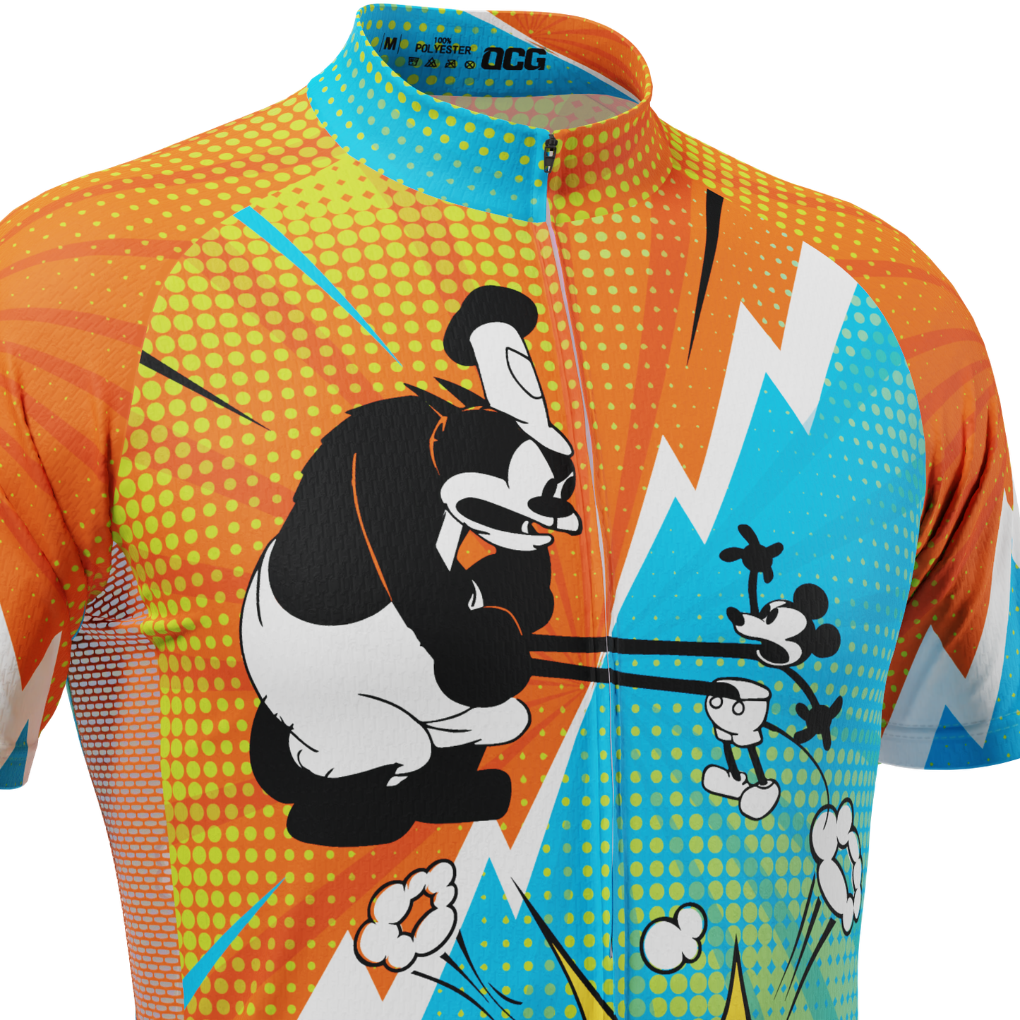 Men's Steamboat Willie Comics Short Sleeve Cycling Jersey