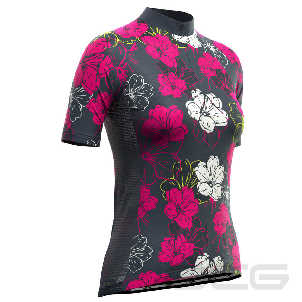 Women's Floral Frenzy Short Sleeve Cycling Jersey
