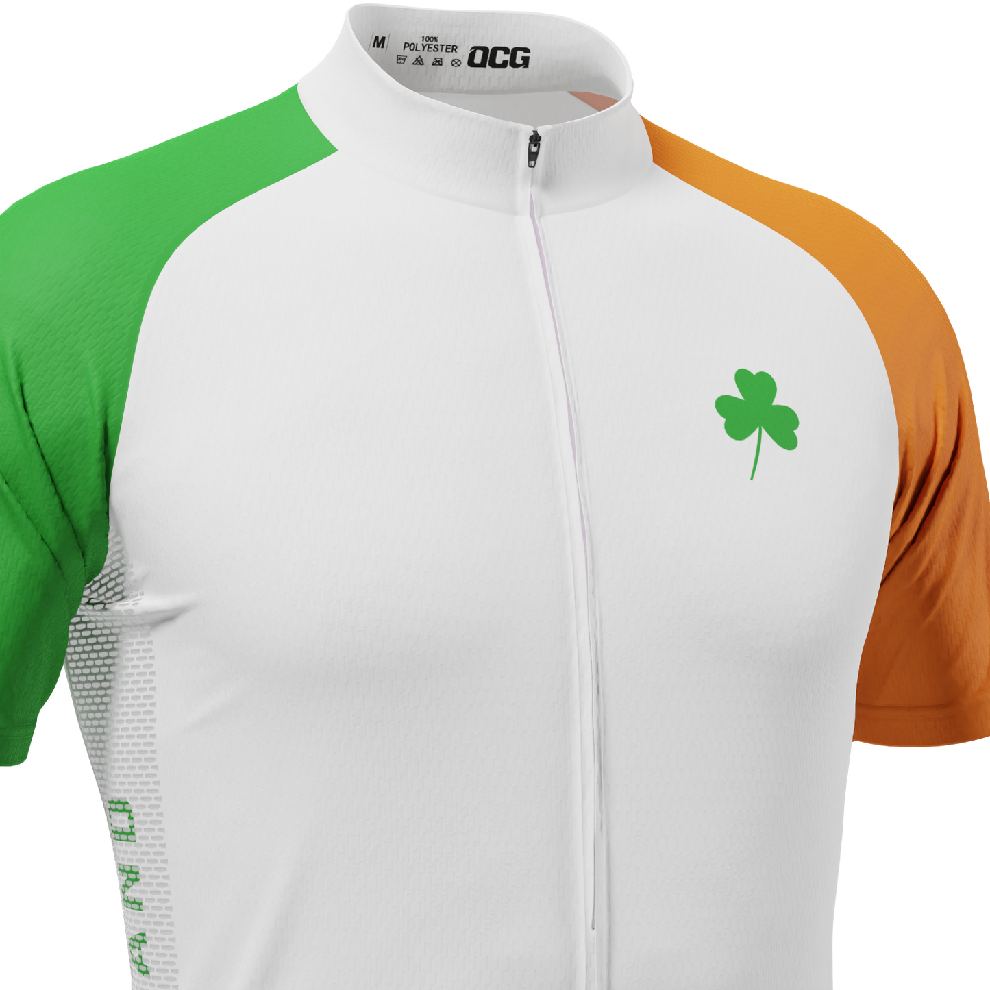 Men's Lucky To Be Irish Shamrock Short Sleeve Cycling Jersey
