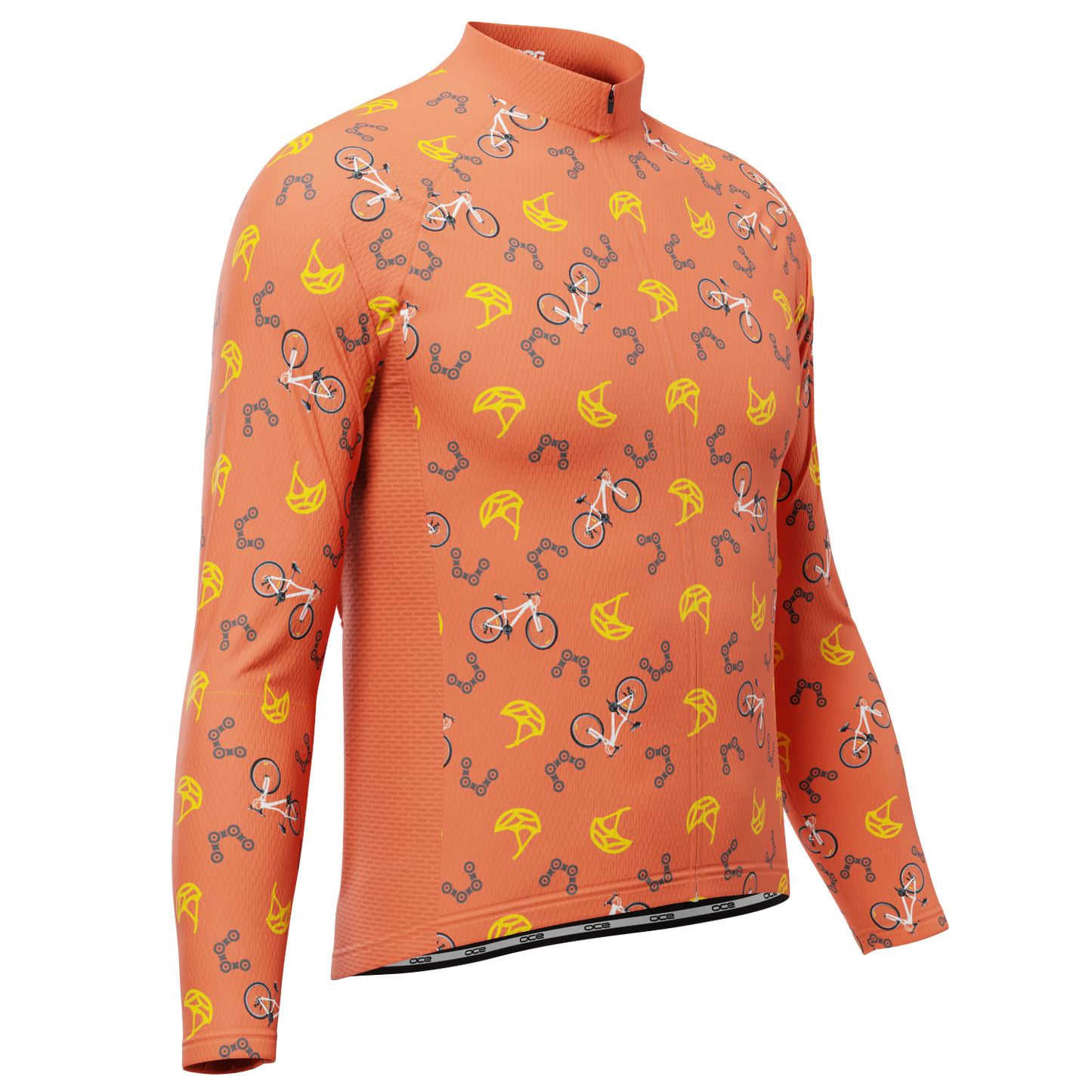 Men's Custom Bike & Helmets Design Personalized Long Sleeve Cycling Jersey