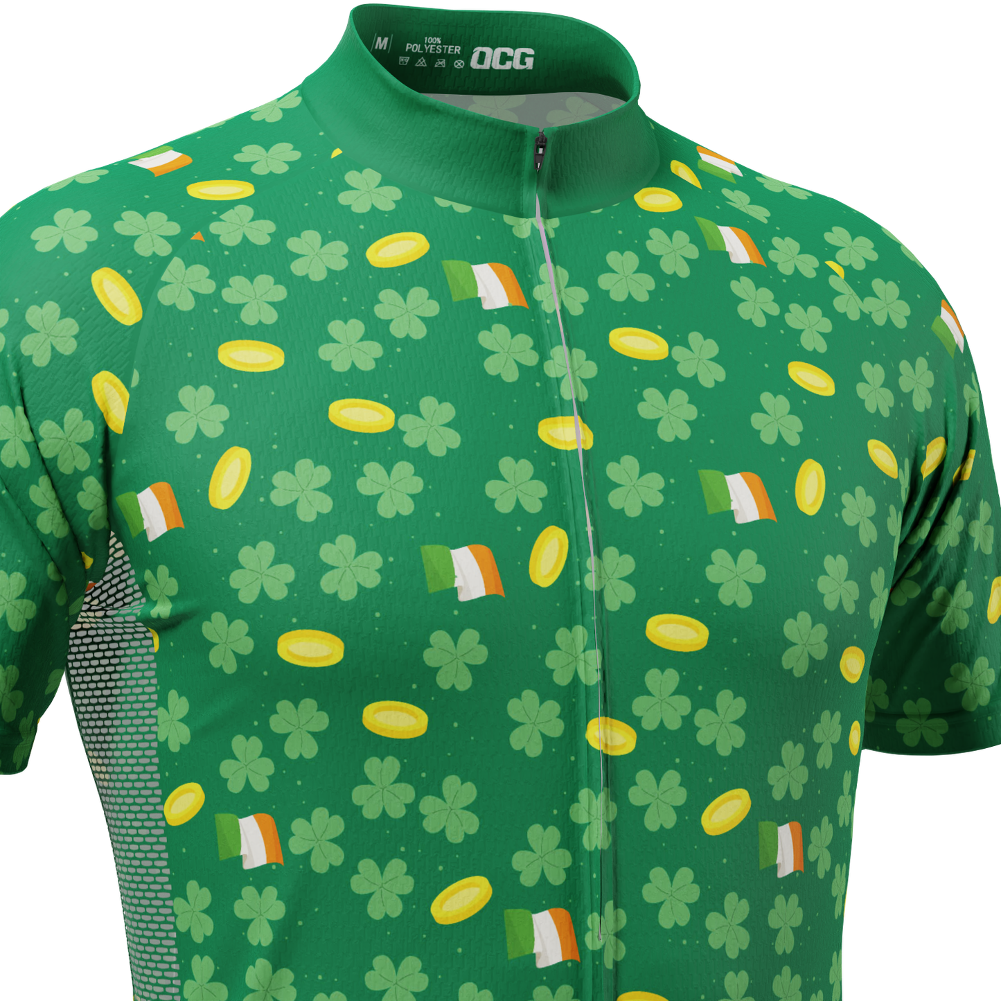 Men's Saint Patrick's Coins Short Sleeve Cycling Jersey