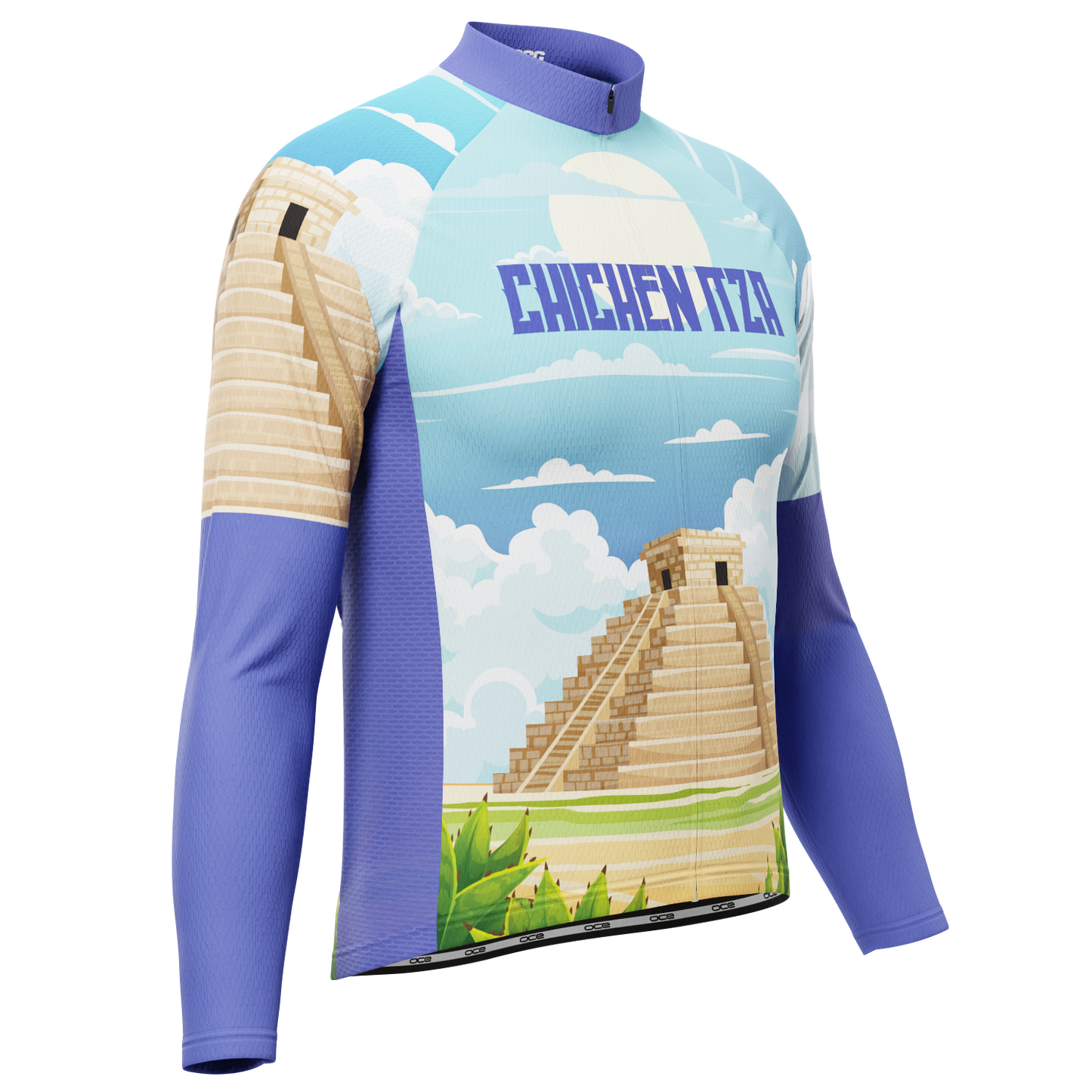 Men's Around The World - Chichen Itza Long Sleeve Cycling Jersey