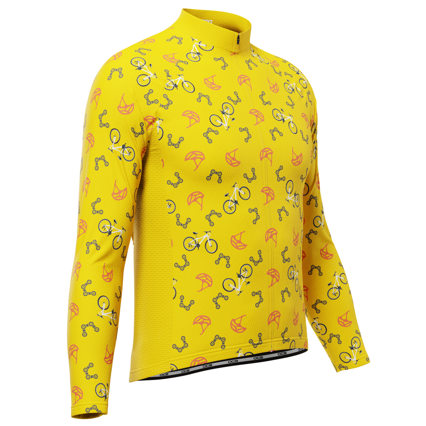 Men's Custom Bike & Helmets Design Personalized Long Sleeve Cycling Jersey