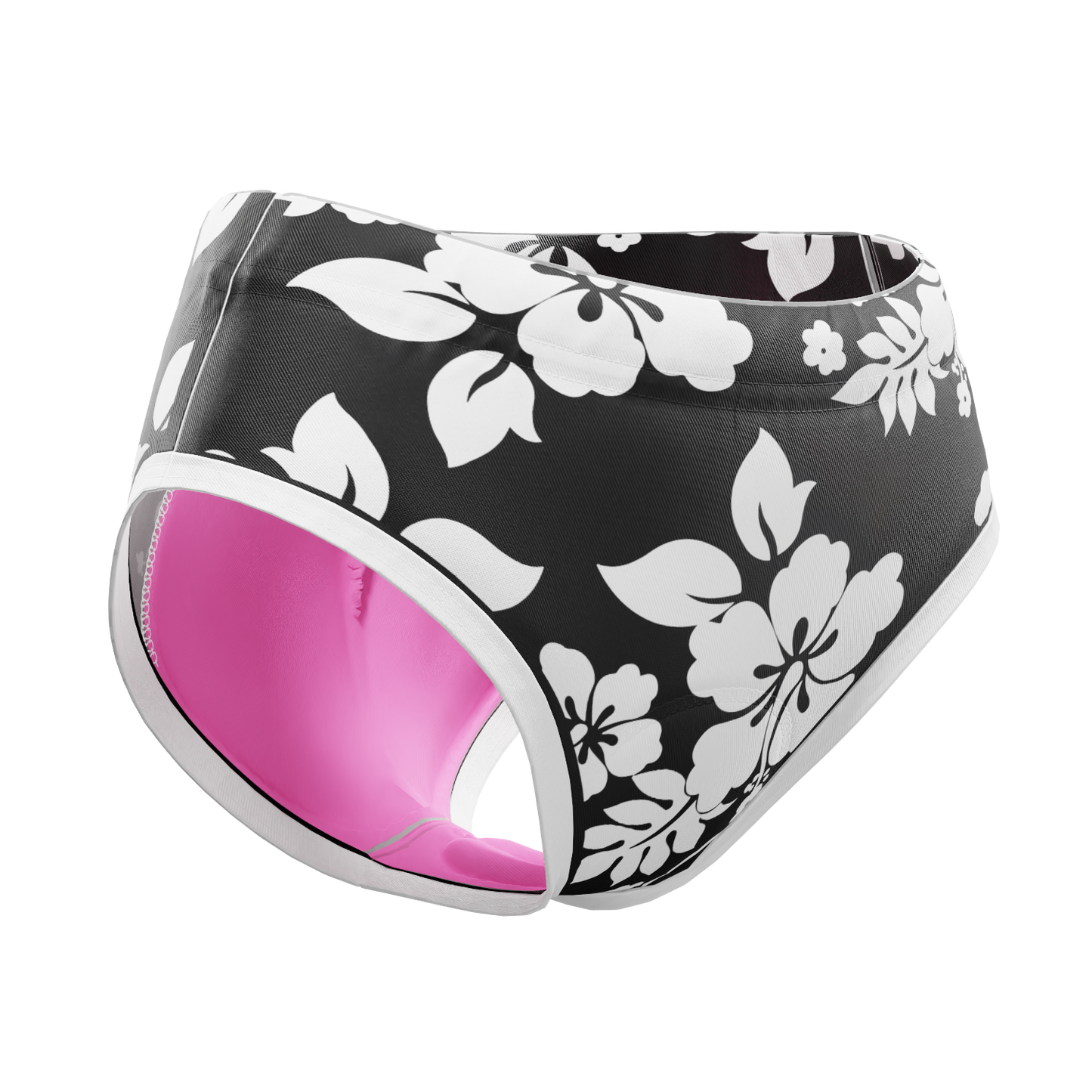 Women's Hawaiian Aloha Floral Gel Padded Cycling Underwear-Briefs