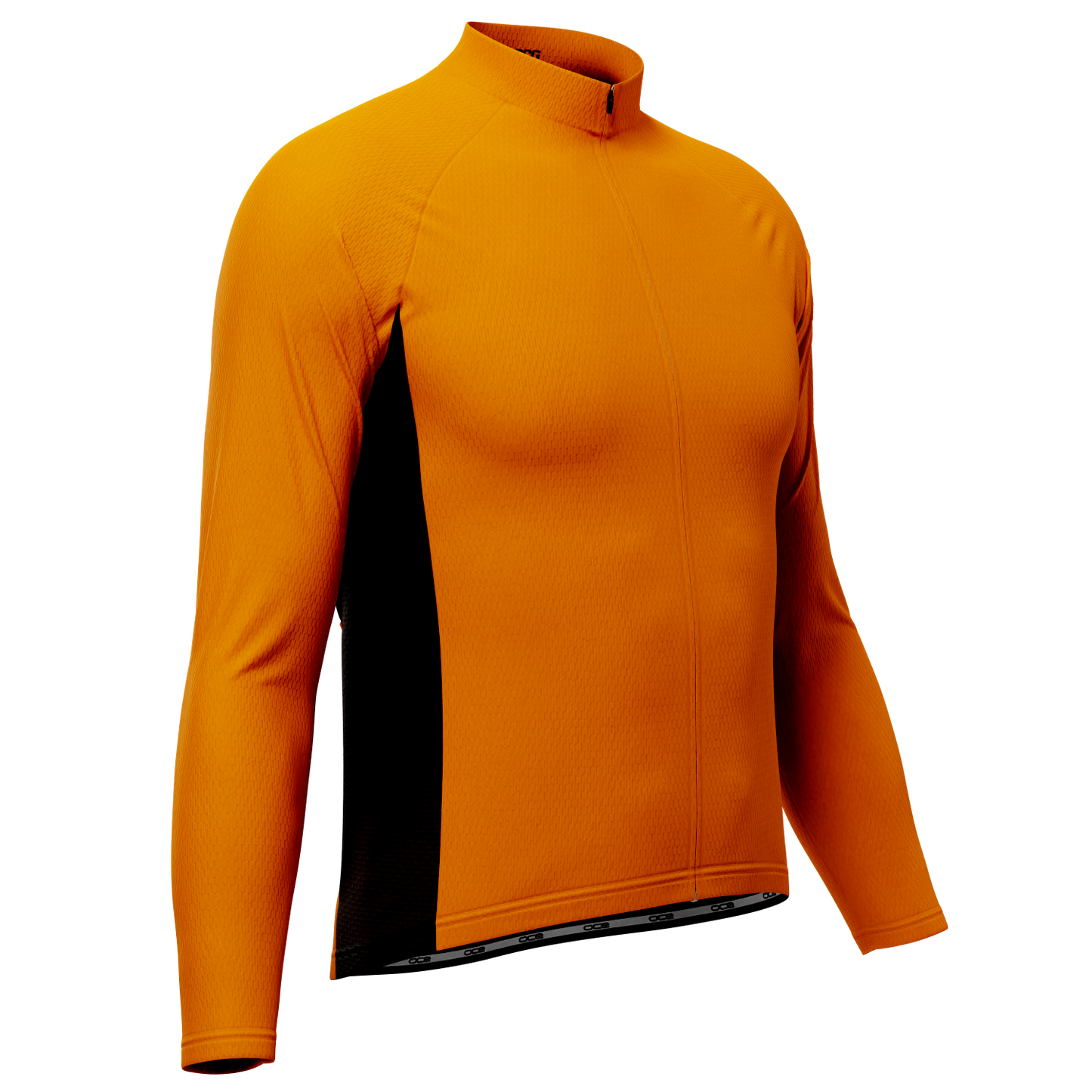 Men's High Viz With Black Accent Long Sleeve Cycling Jersey