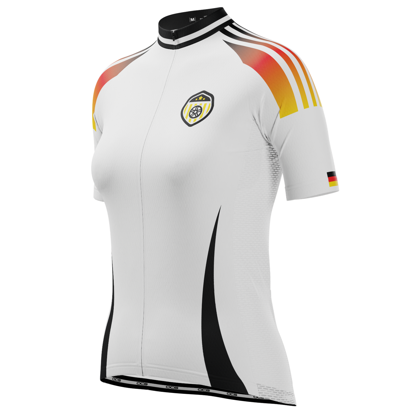 Women's Germany Soccer Short Sleeve Cycling Jersey
