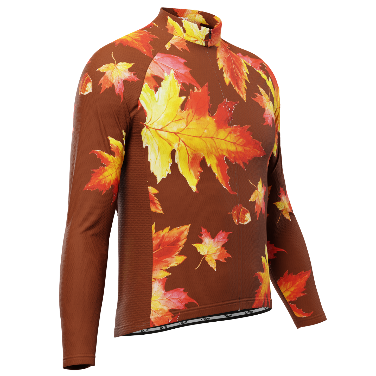 Men's Autumn Acorns Long Sleeve Cycling Jersey