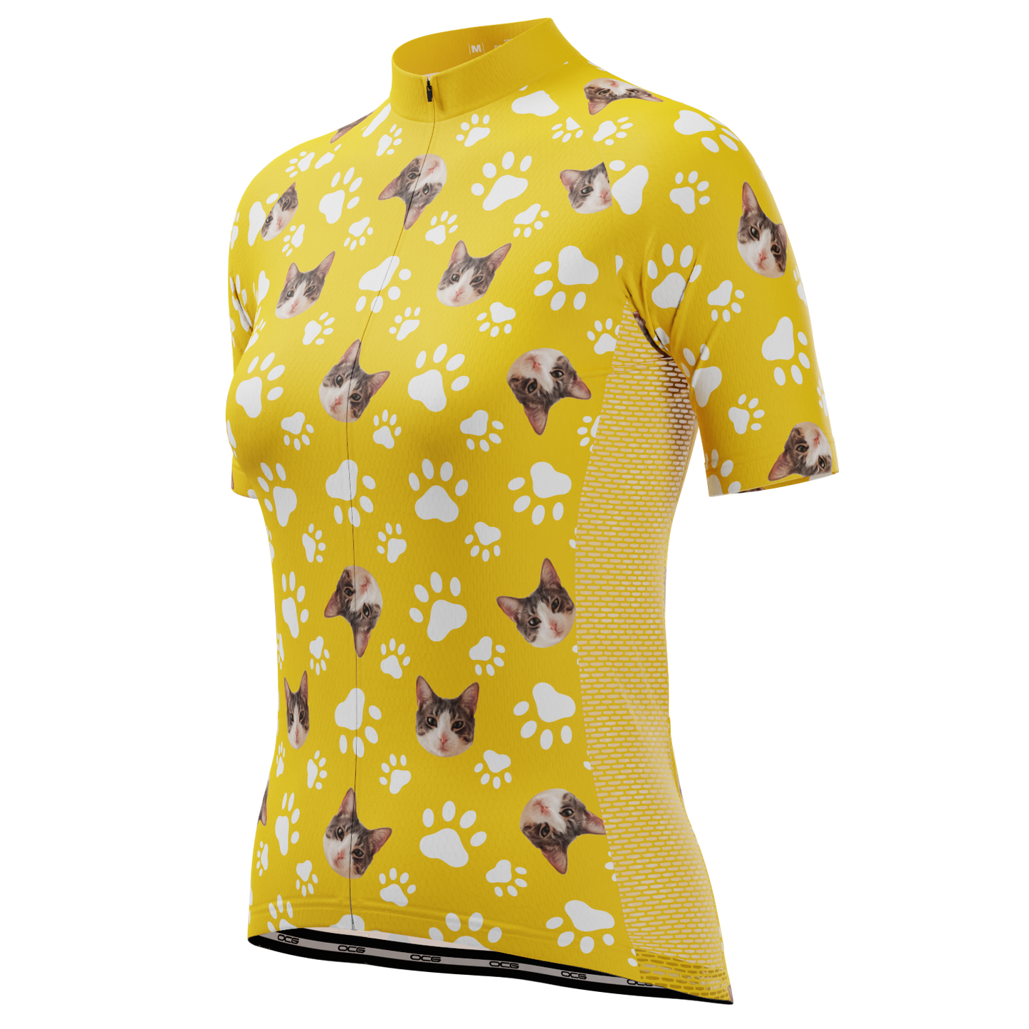 Women's Custom Pet Paws Design Personalized Short Sleeve Cycling Jersey