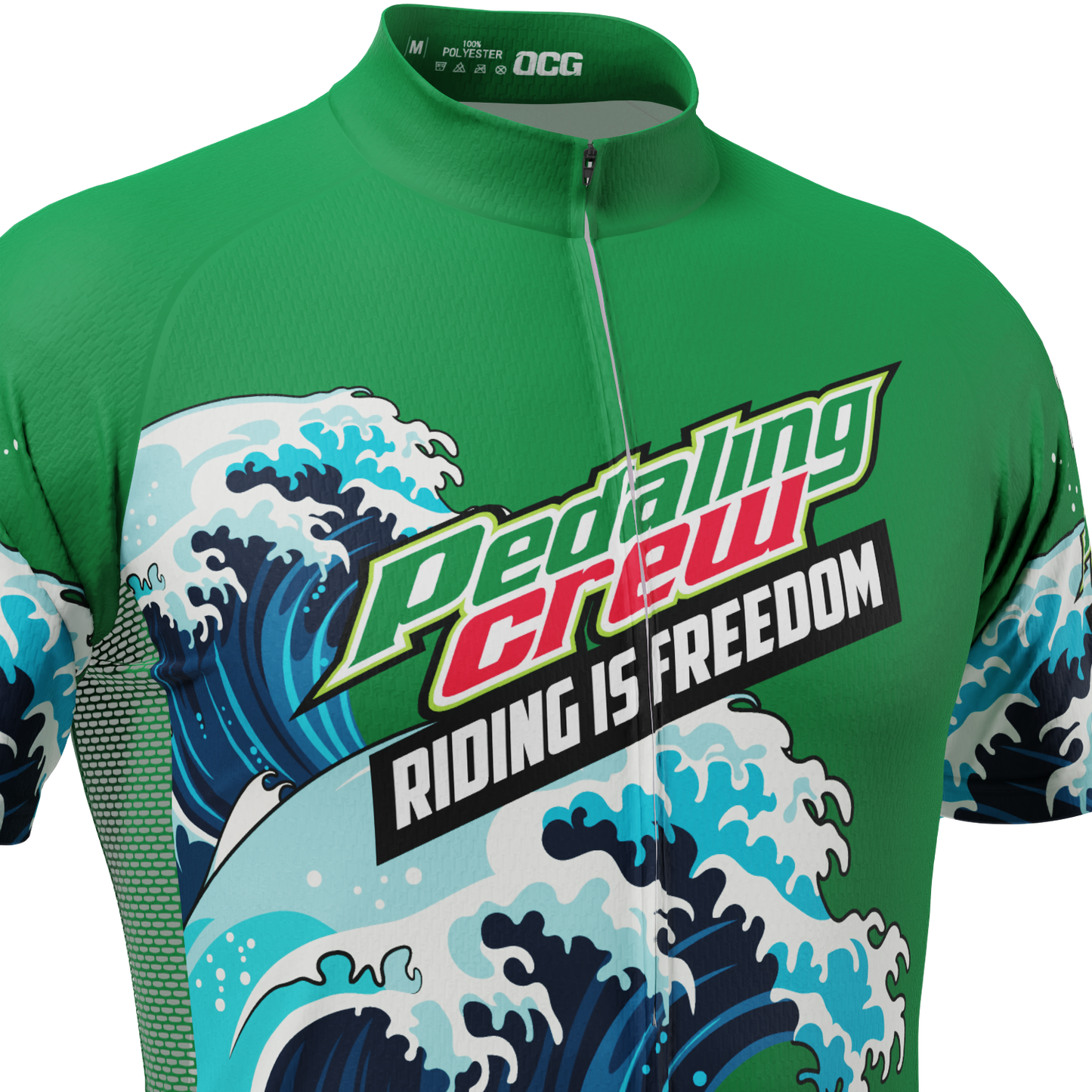Men's Pedaling Crew - Riding Is Freedom Short Sleeve Cycling Jersey