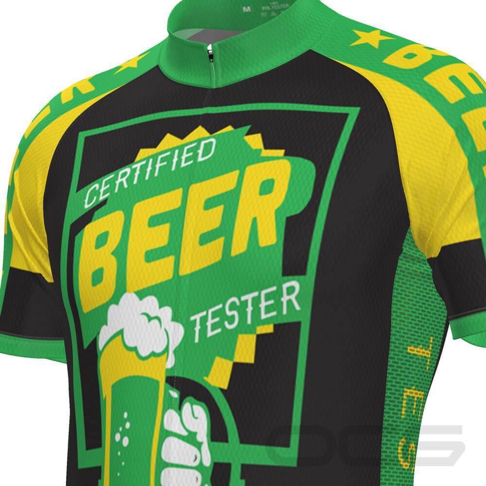 Men's Certified Beer Tester Short Sleeve Cycling Jersey