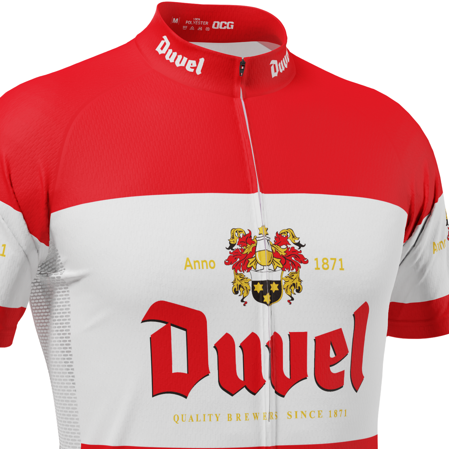 Men's Duvel Red Retro Short Sleeve Cycling Jersey