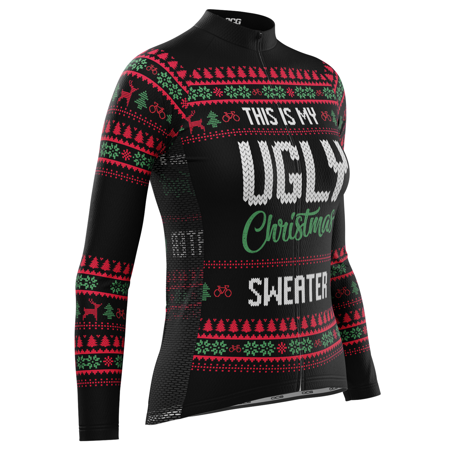 Women's This is my Ugly Christmas Sweater Long Sleeve Cycling Jersey