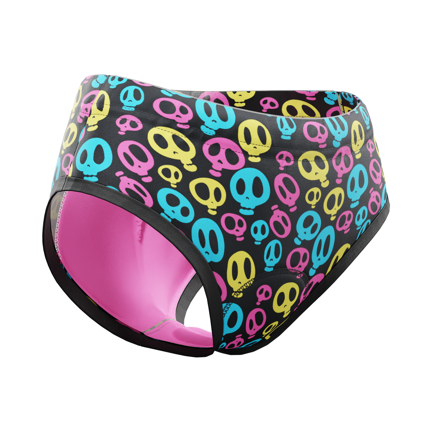 Women's Skulls Gel Padded Cycling Underwear-Briefs