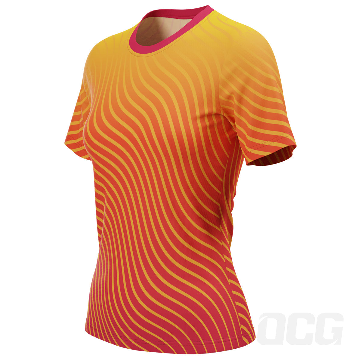 Women's Four Seasons Curvy Lines Short Sleeve Running Shirt