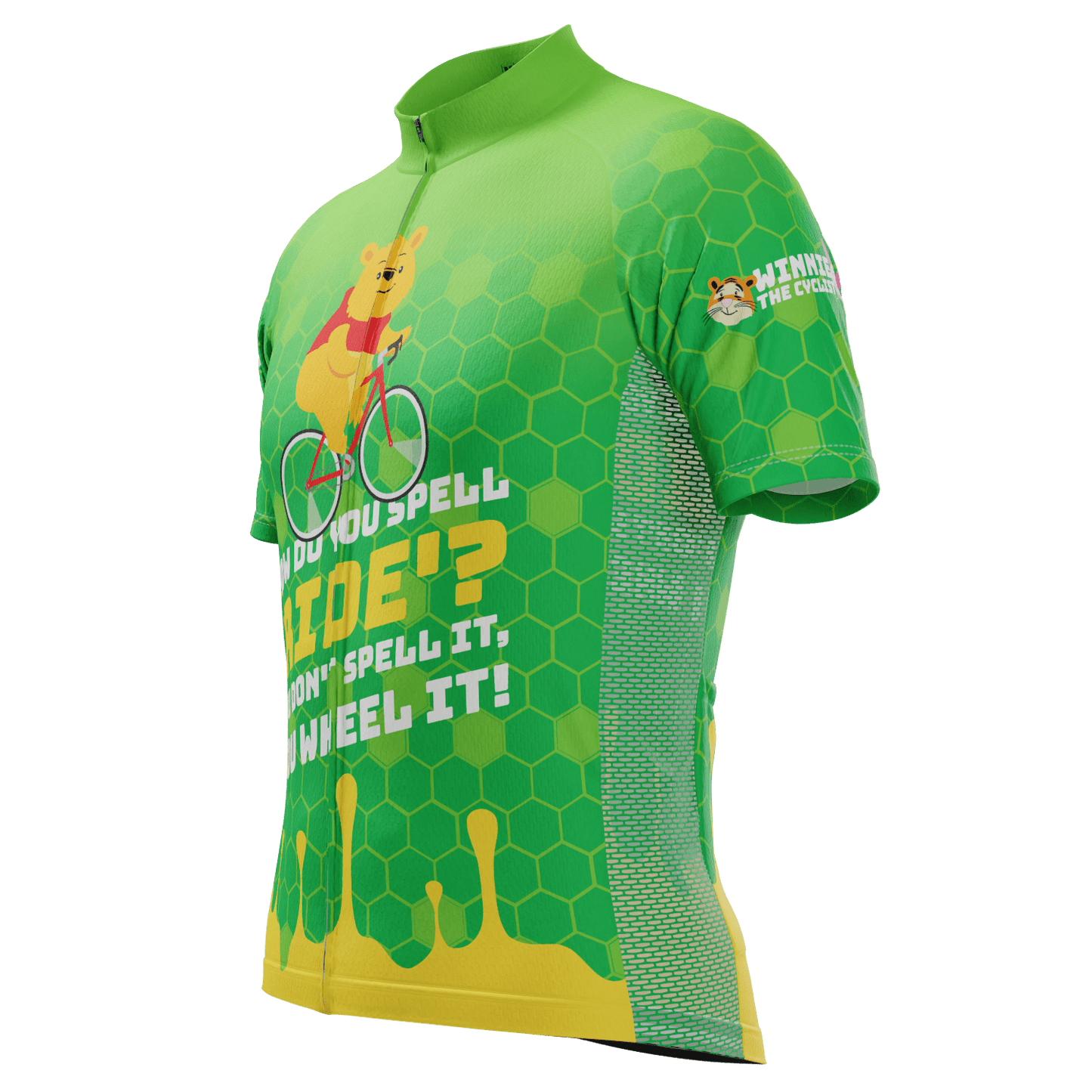 Men's Winnie The Cyclist Short Sleeve Cycling Jersey