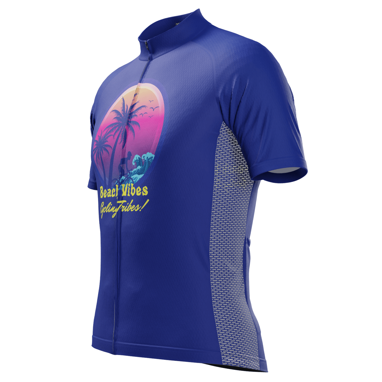 Men's Retrowave Sunset Short Sleeve Cycling Jersey