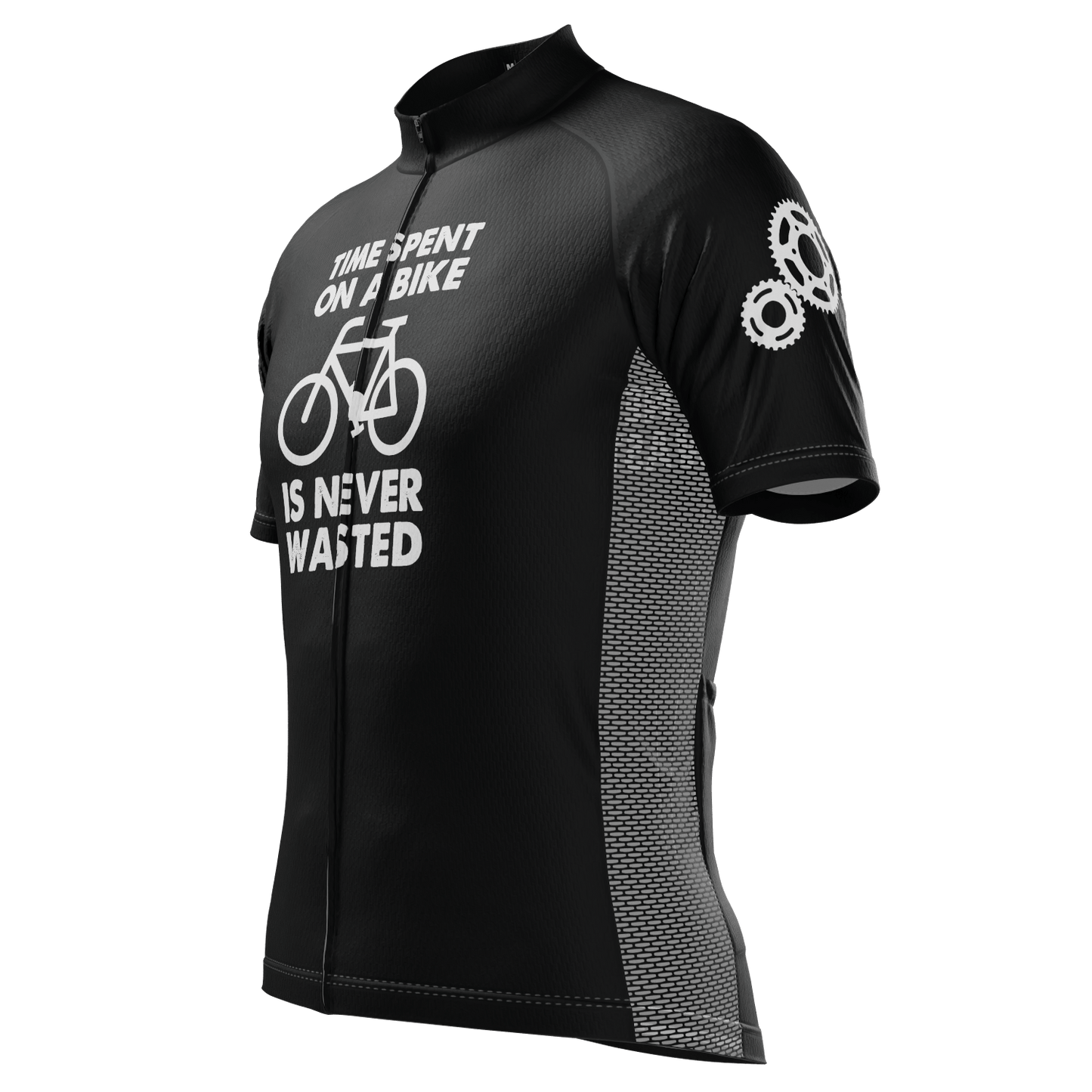 Men's Time Spent on a Bike is Never Wasted Short Sleeve Cycling Jersey