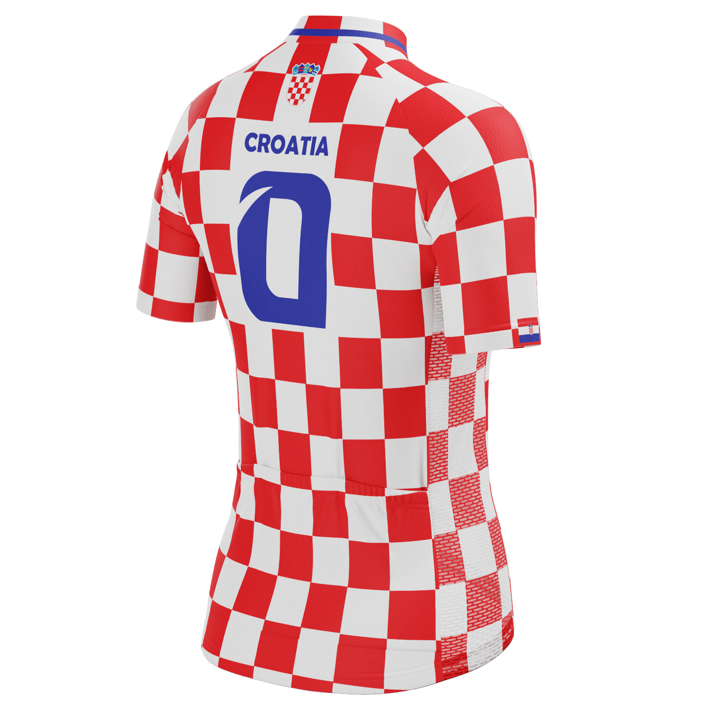 Women's Croatia Soccer Short Sleeve Cycling Jersey