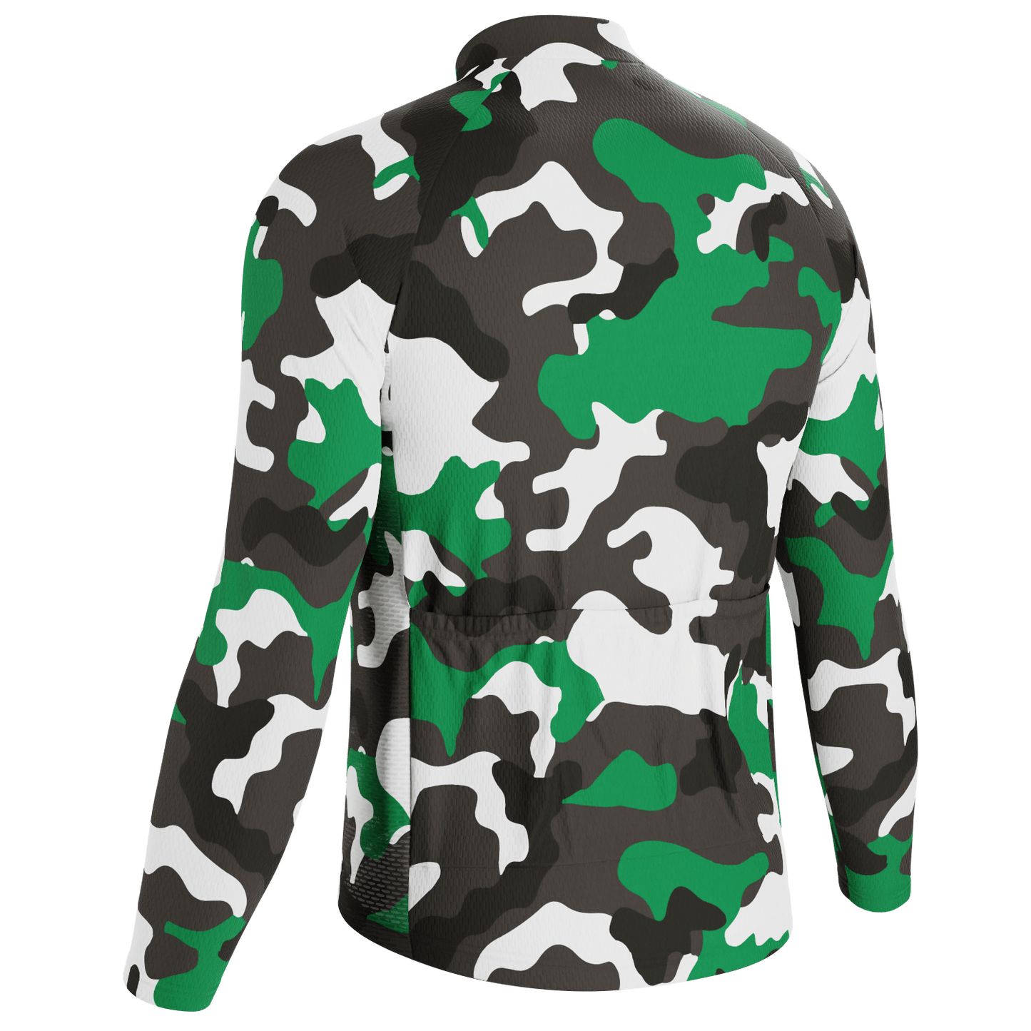 Men's Camouflage Winter Forest Long Sleeve Cycling Jersey