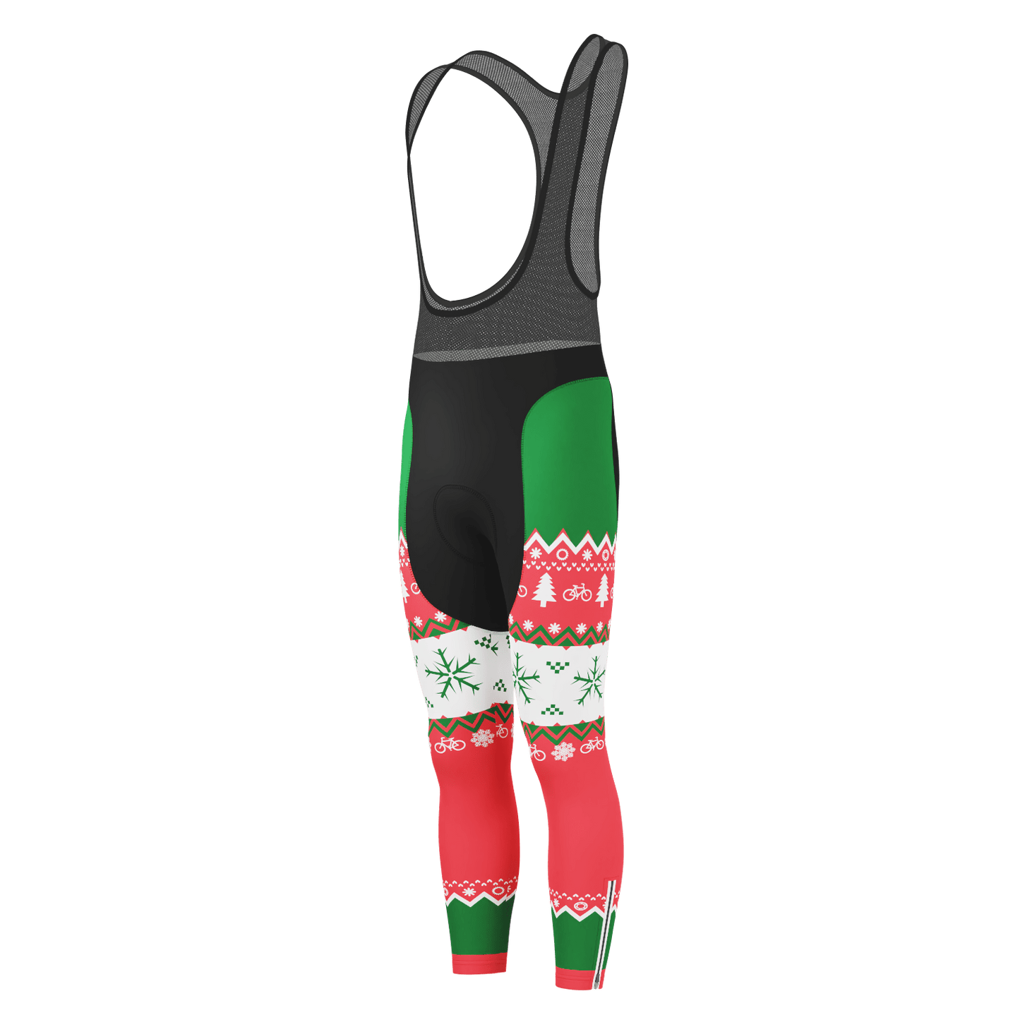 Men's Ugly Christmas Sweater Gel Padded Cycling Bib-Tights