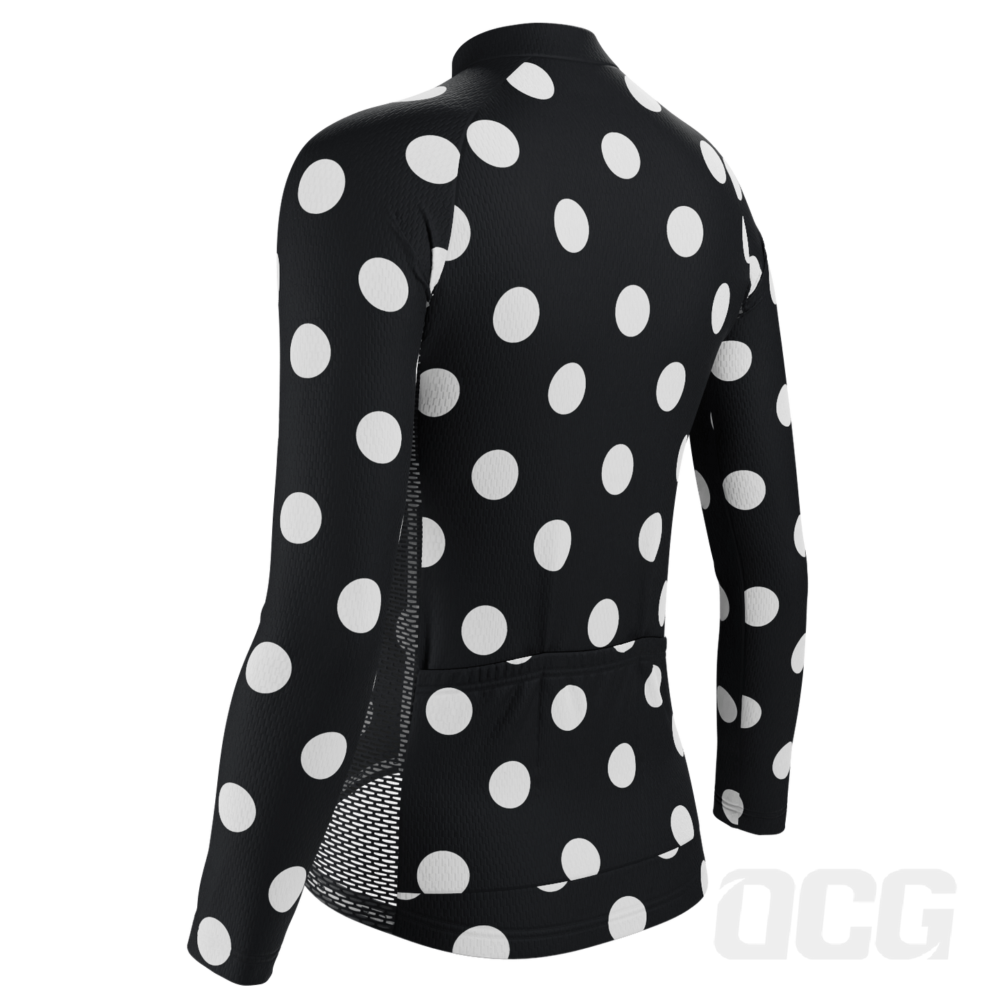 Women's Big Polka Dots Long Sleeve Cycling Jersey