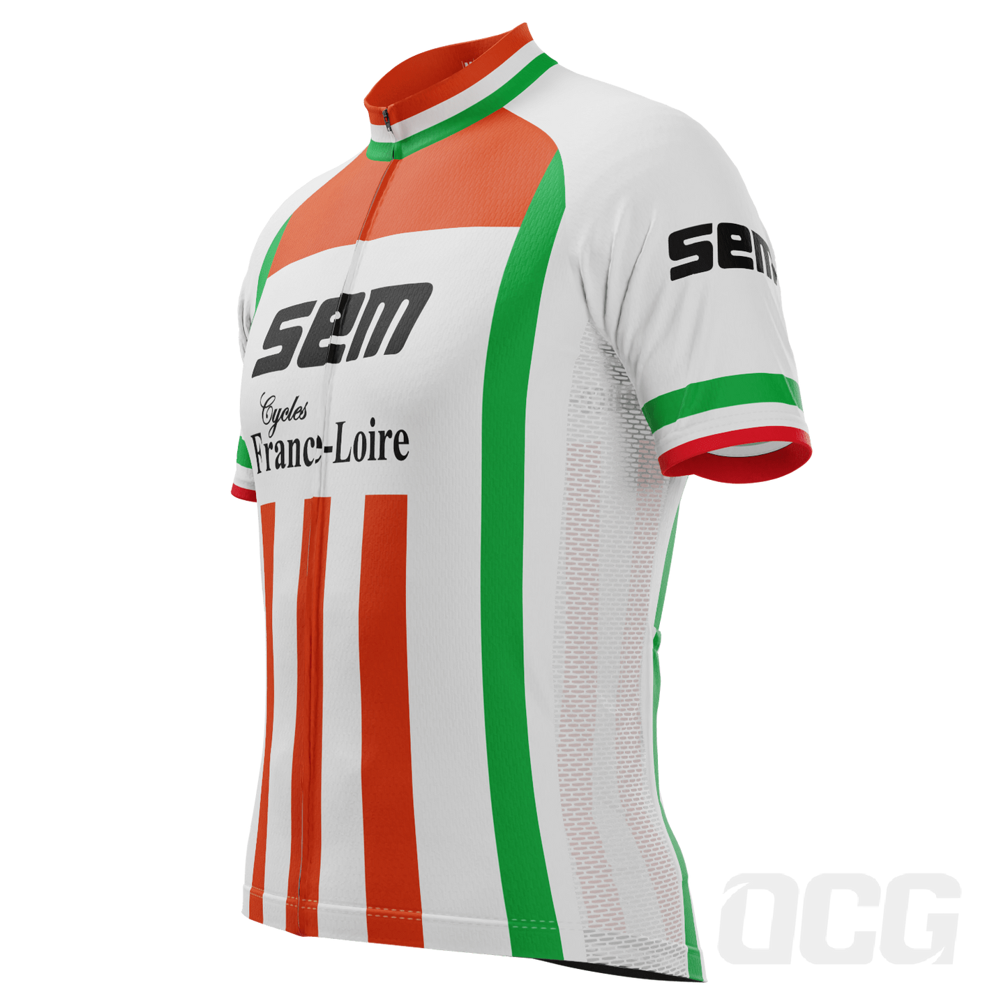 Men's Retro Sem Cycles France Loire Short Sleeve Cycling Jersey