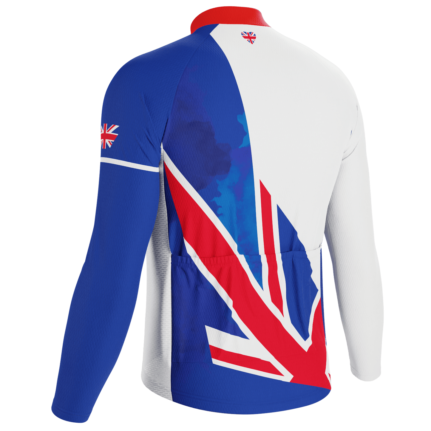 Men's UK Badge Union Jack National Flag Long Sleeve Cycling Jersey