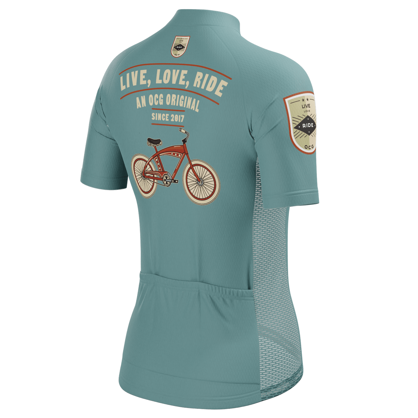 Women's Live, Love, Ride, Retro Short Sleeve Cycling Jersey