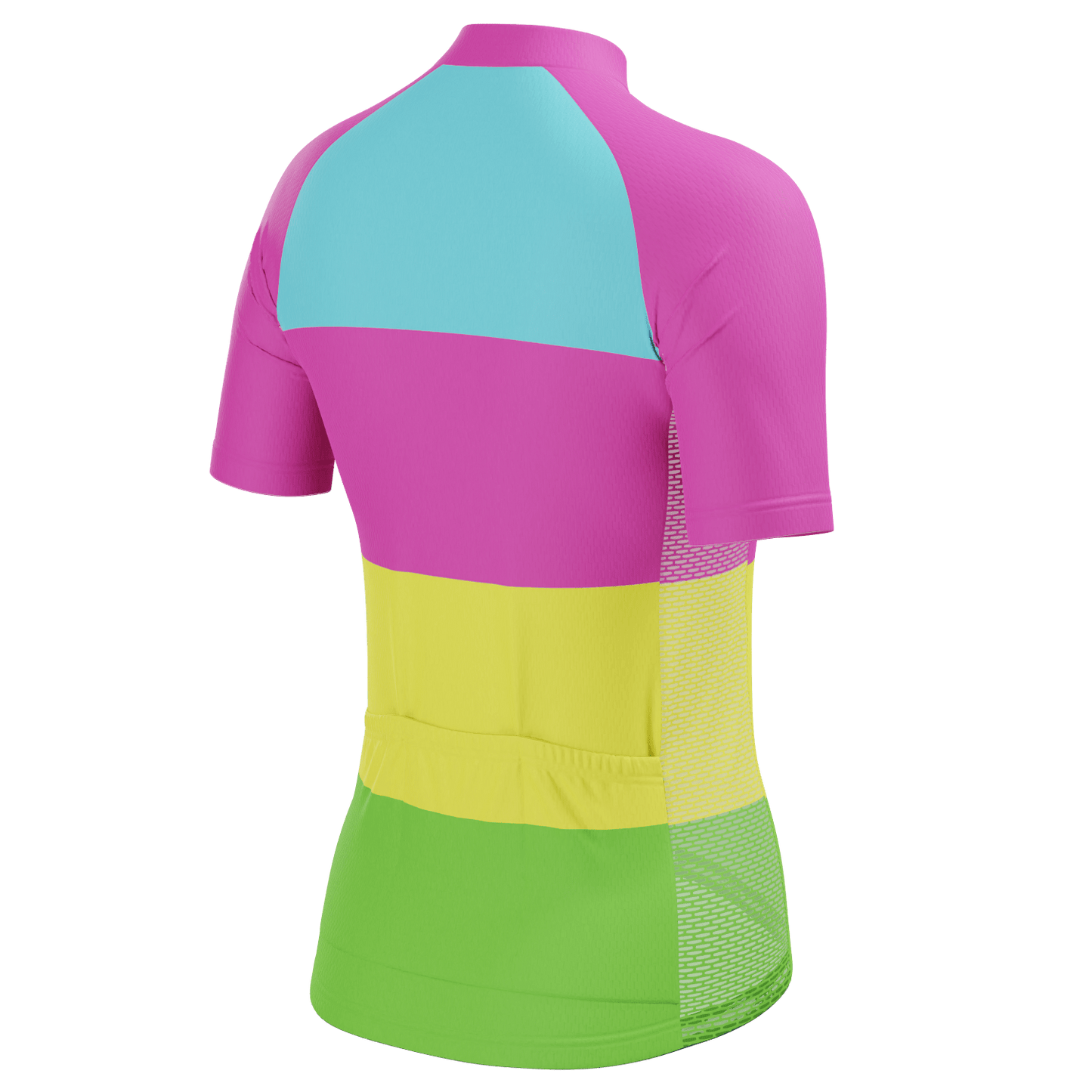 Women's Rainbow Candy Striped Short Sleeve Cycling Jersey