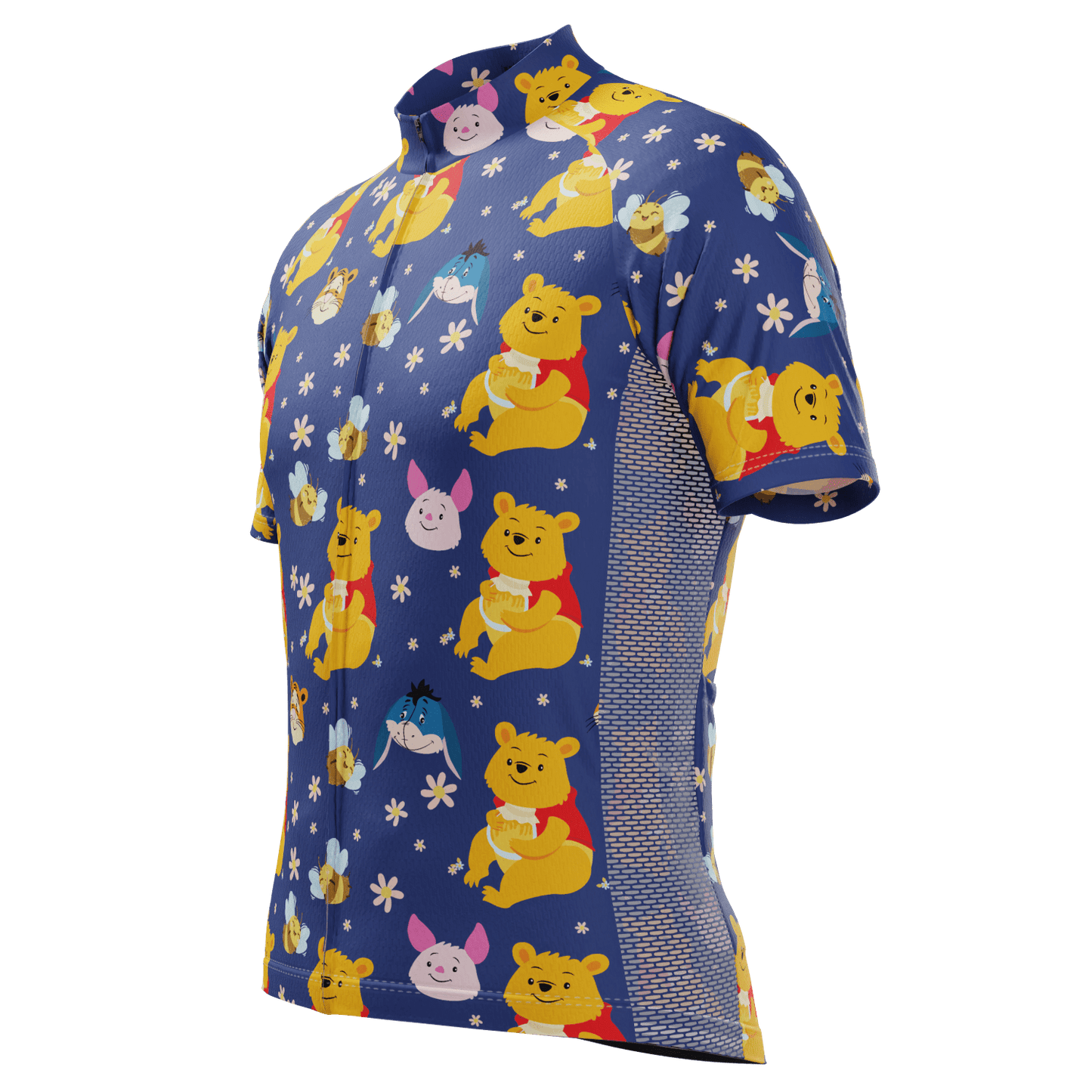 Men's Winnie The Pooh & Bees Short Sleeve Cycling Jersey