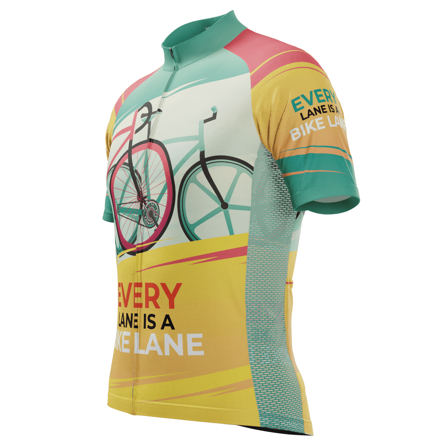 Men's Every Lane Is A Bike Lane Short Sleeve Cycling Jersey