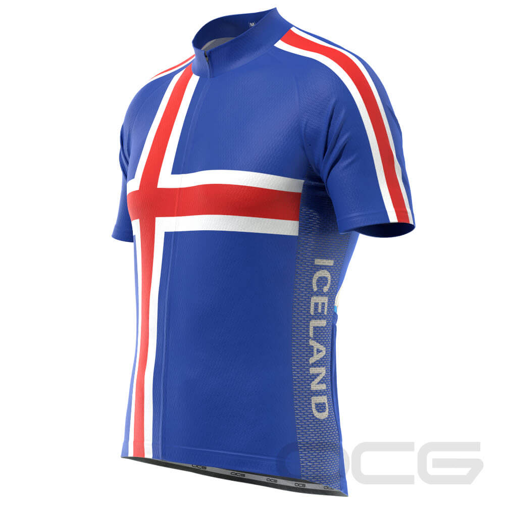 Men's Iceland Viking National Flag Short Sleeve Cycling Jersey