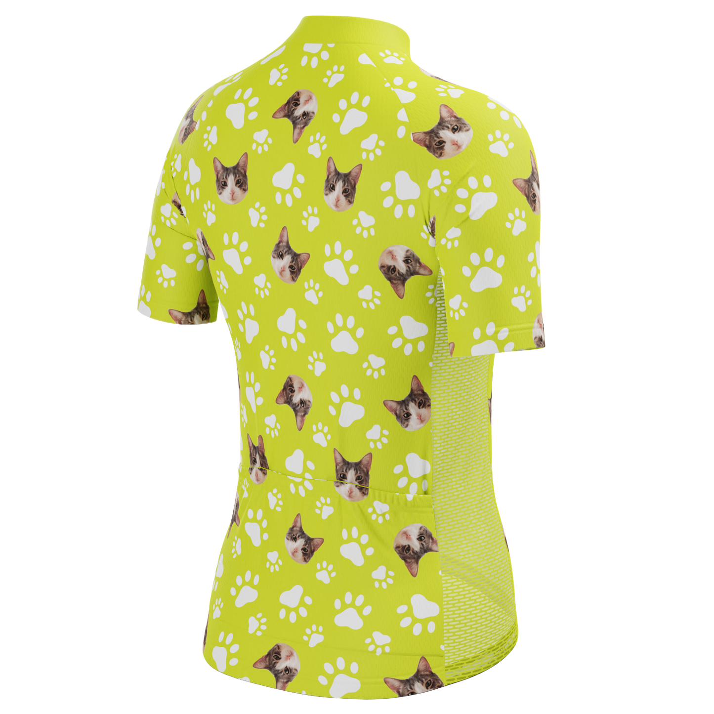 Women's Custom Pet Paws Design Personalized Short Sleeve Cycling Jersey