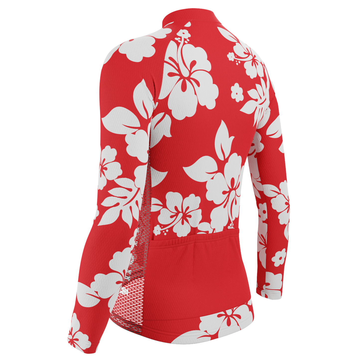 Women's Hawaiian Aloha Floral Long Sleeve Cycling Jersey