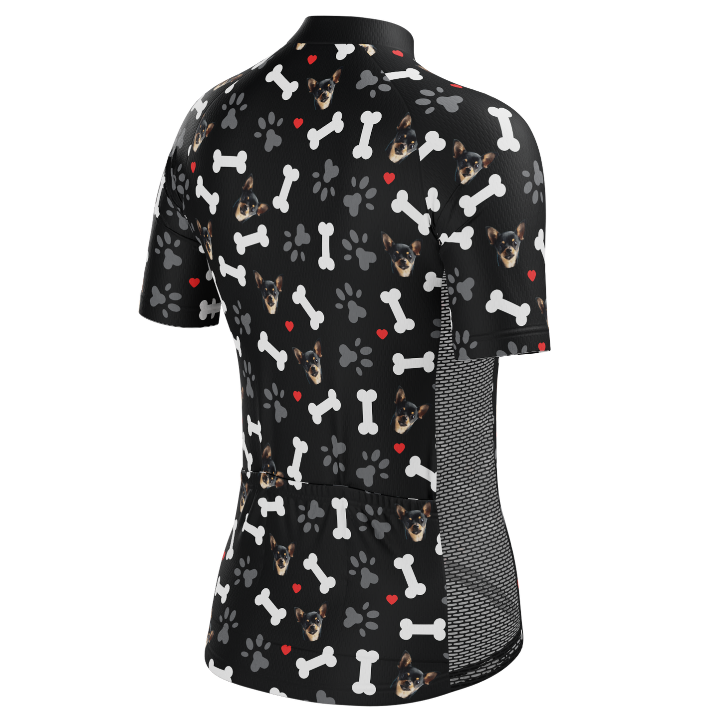 Women's Custom Pet Bones Design Personalized Short Sleeve Cycling Jersey