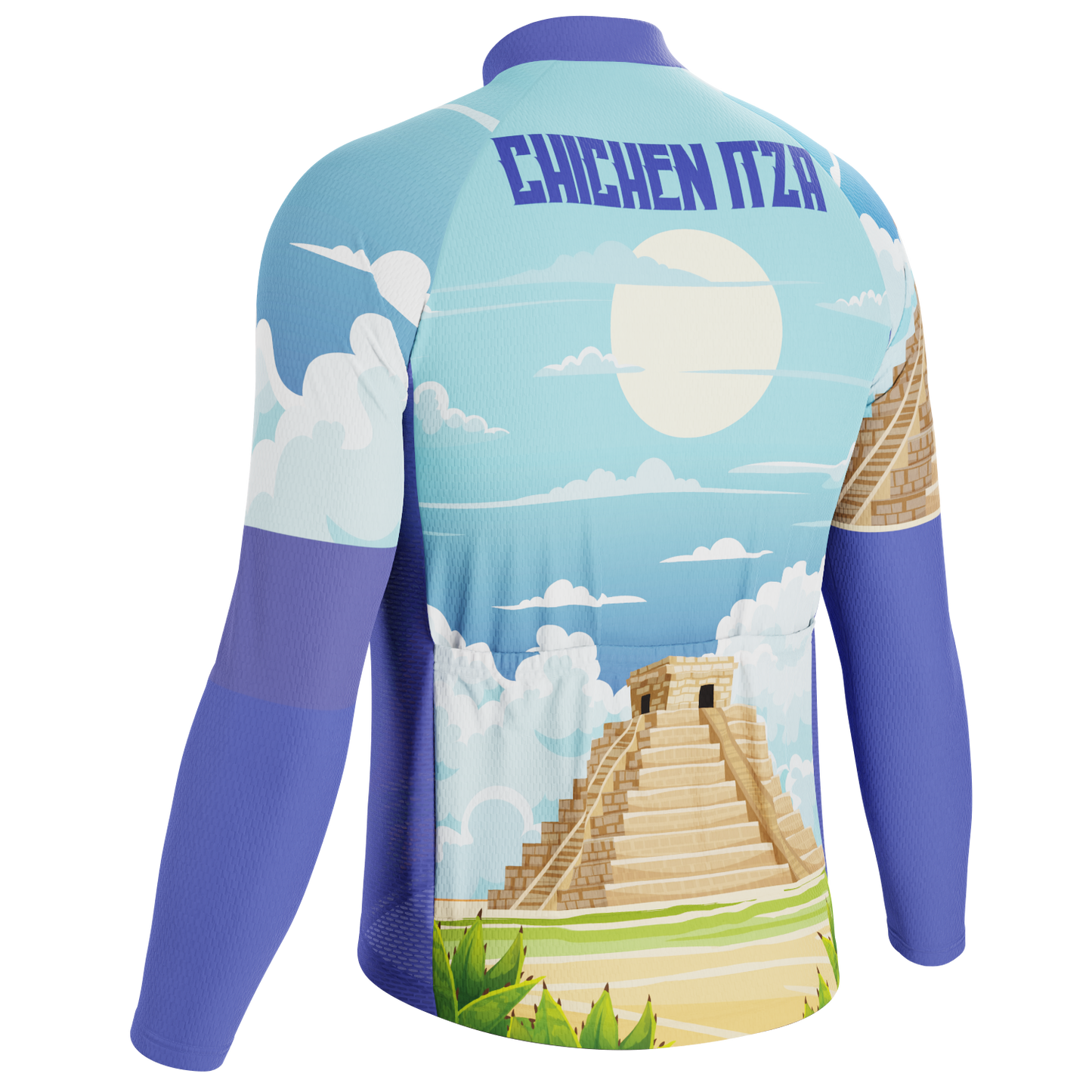 Men's Around The World - Chichen Itza Long Sleeve Cycling Jersey