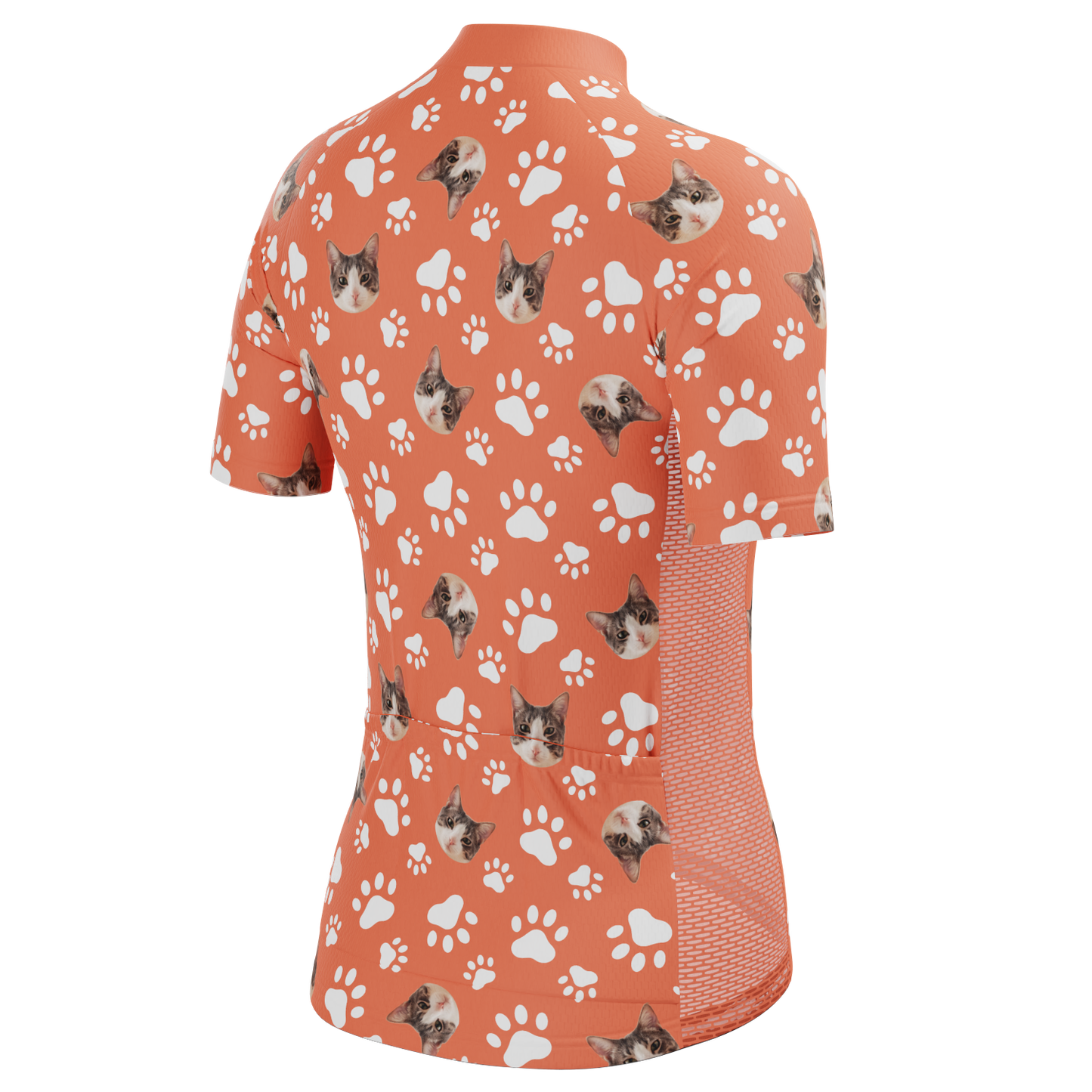 Women's Custom Pet Paws Design Personalized Short Sleeve Cycling Jersey