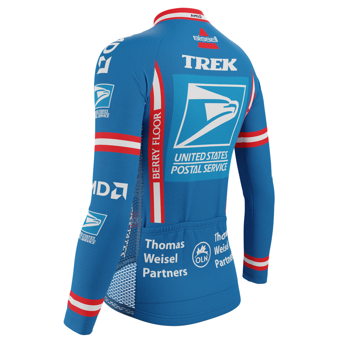Women's Retro US Postal Long Sleeve Cycling Jersey