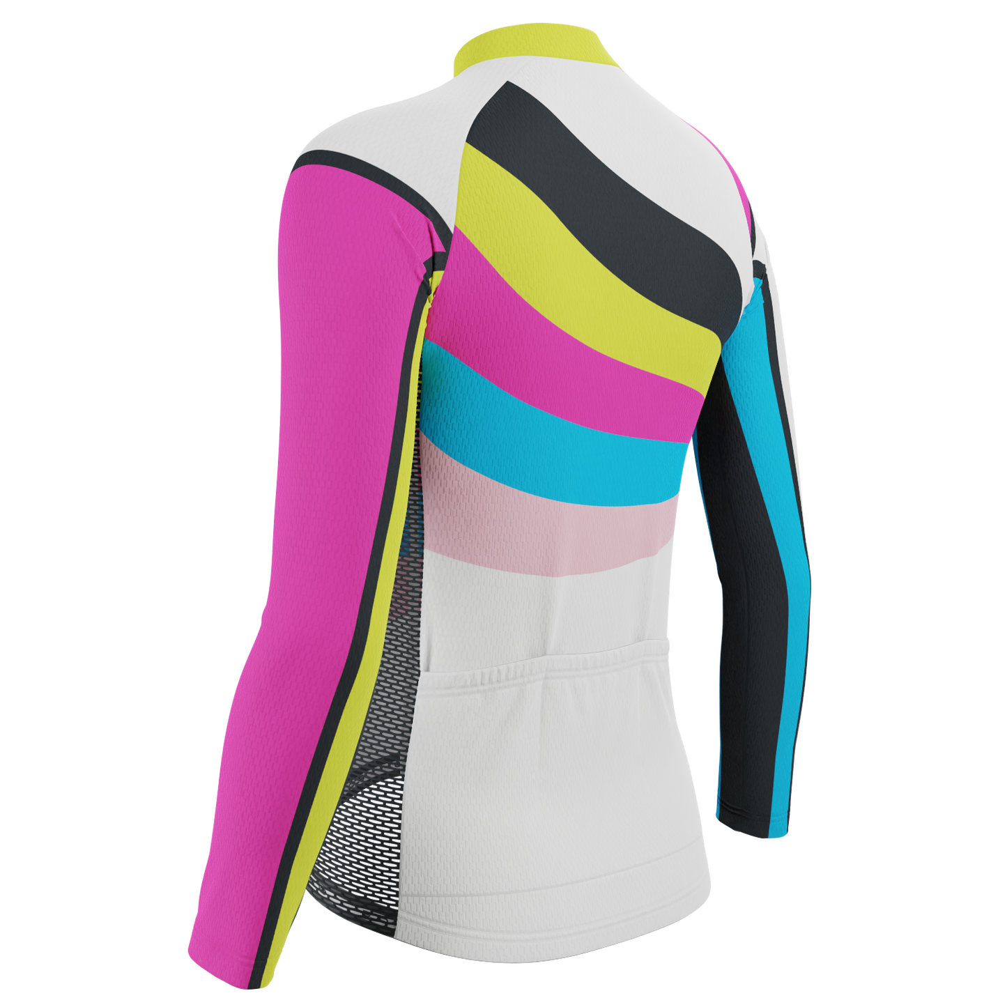Women's Rainbow Swirl Long Sleeve Cycling Jersey