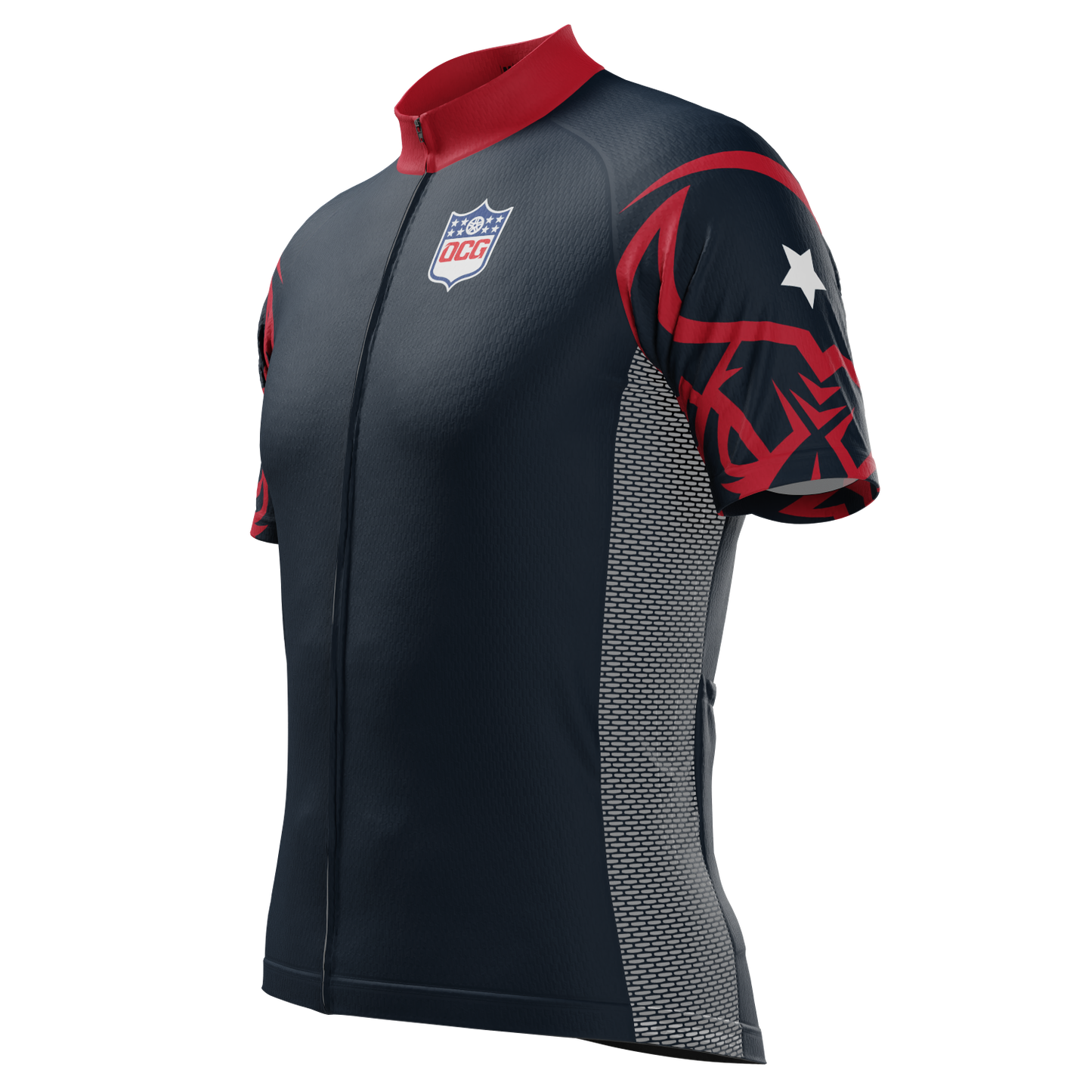 Men's Houston Football Short Sleeve Cycling Jersey