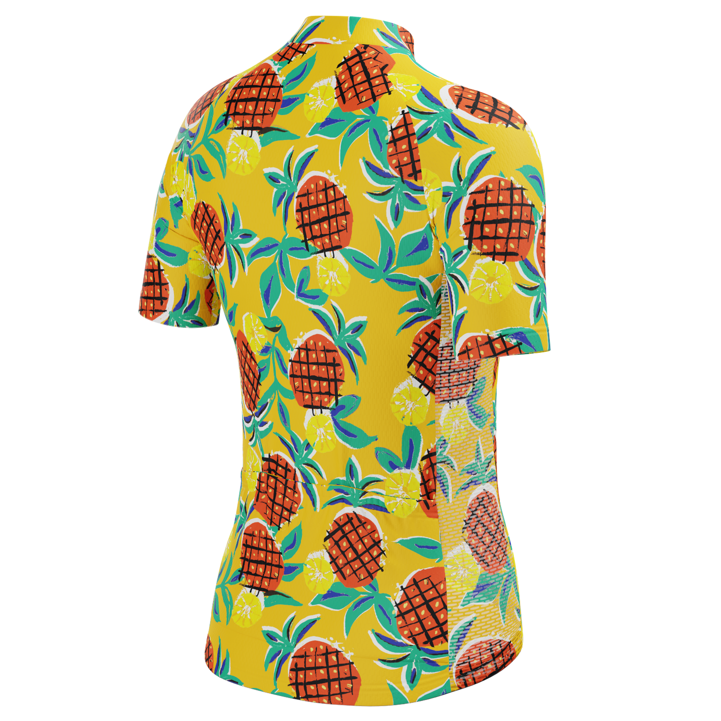 Women's Pineapple Fun Short Sleeve Cycling Jersey
