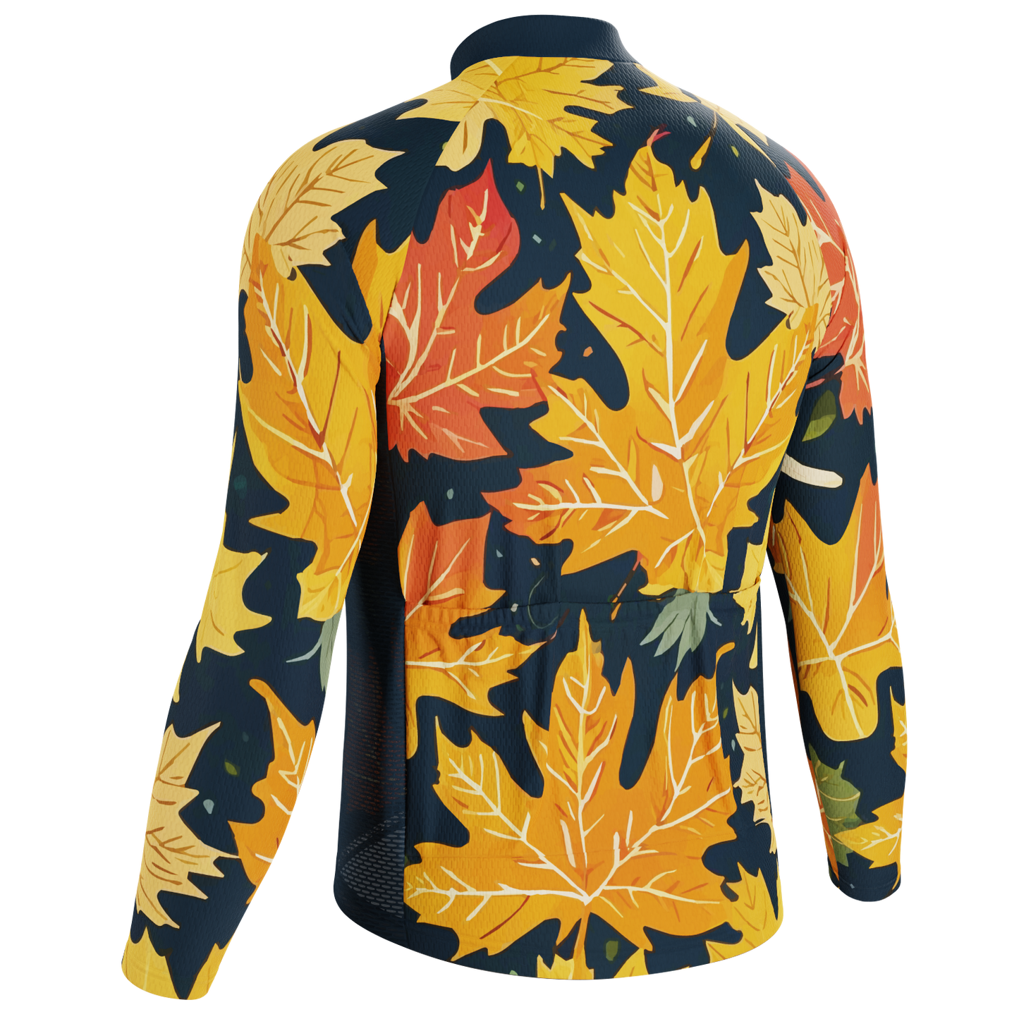 Men's Leaves in the Fall Long Sleeve Cycling Jersey